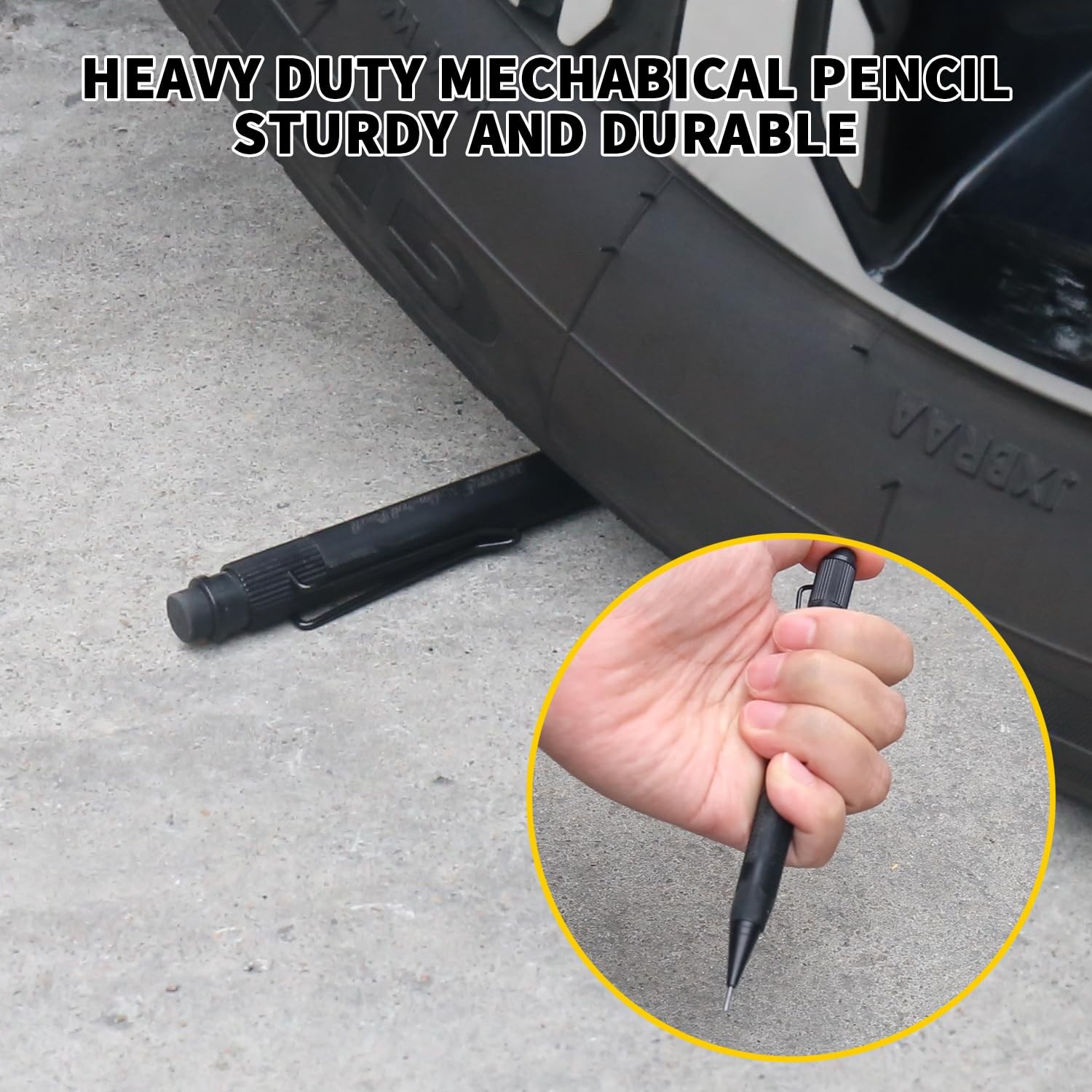 1.3 MM Mechanical Pencil, Weatherproof 2B Dark Lead, Heavy Duty Mechanical Pe…
