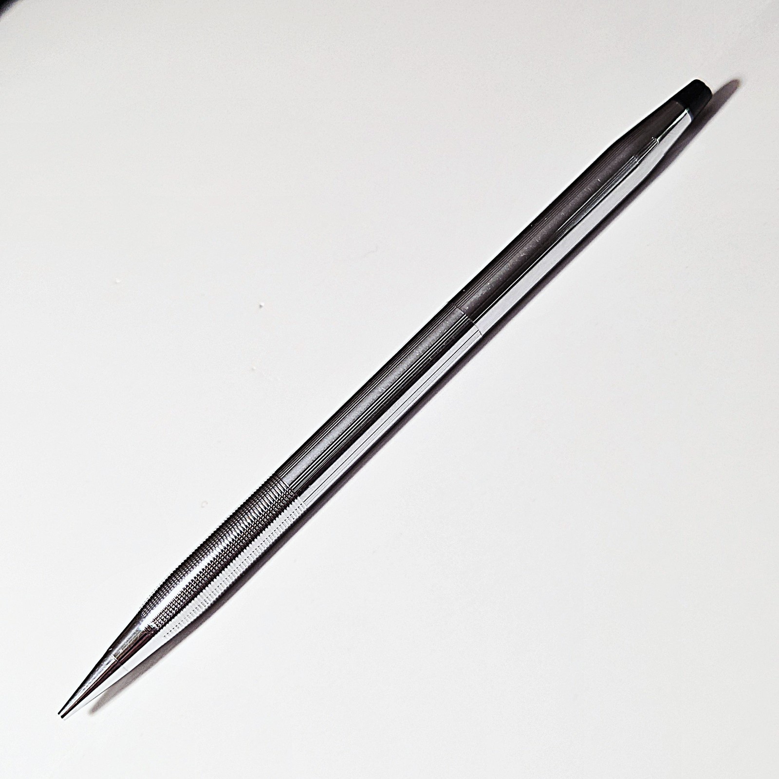 Vintage Cross Century Chrome w/Knurled Grip .9mm Pencil 1960’s USA (No Monogram)
