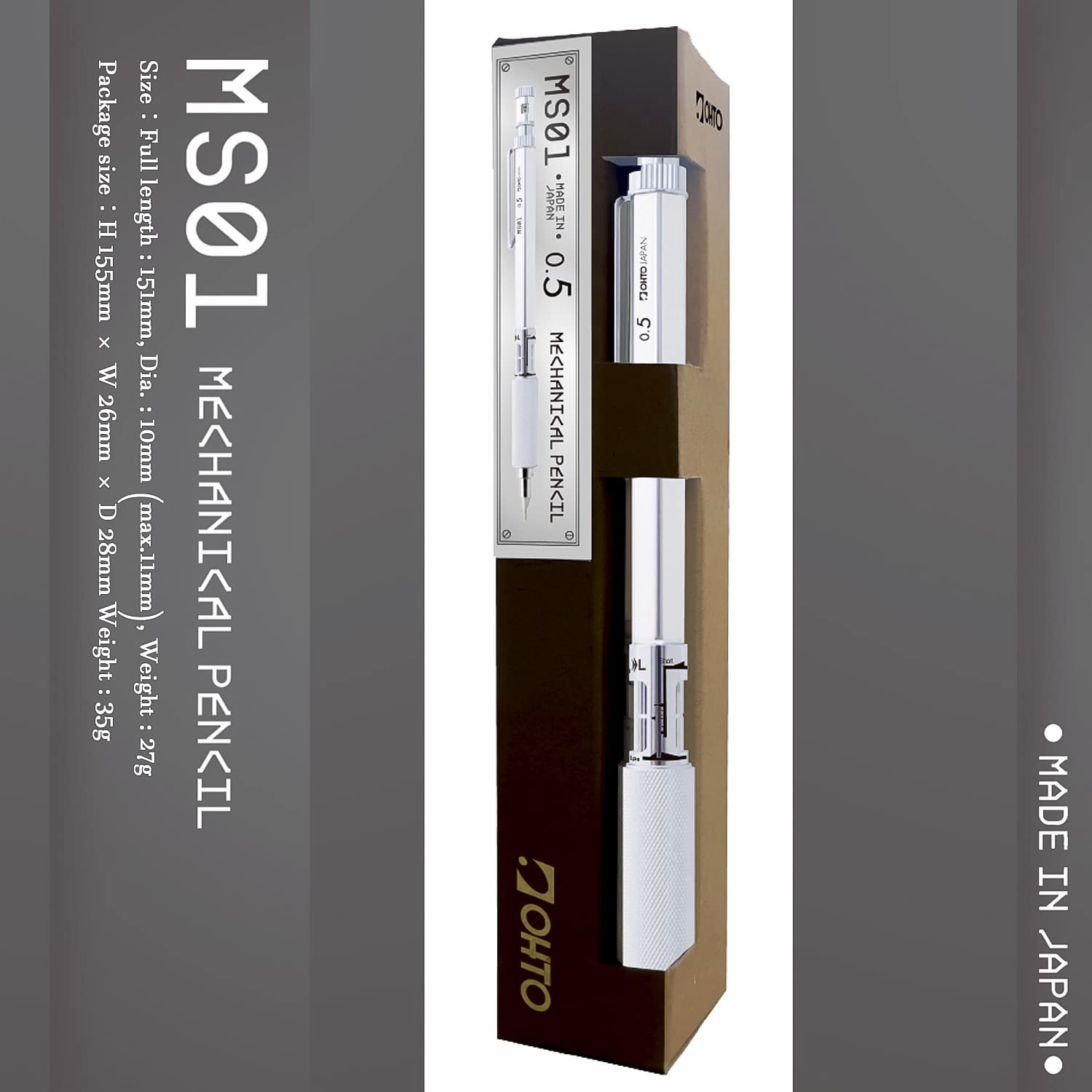オート Auto Mechanical Pencil 0.5mm MS01-SP5-SV