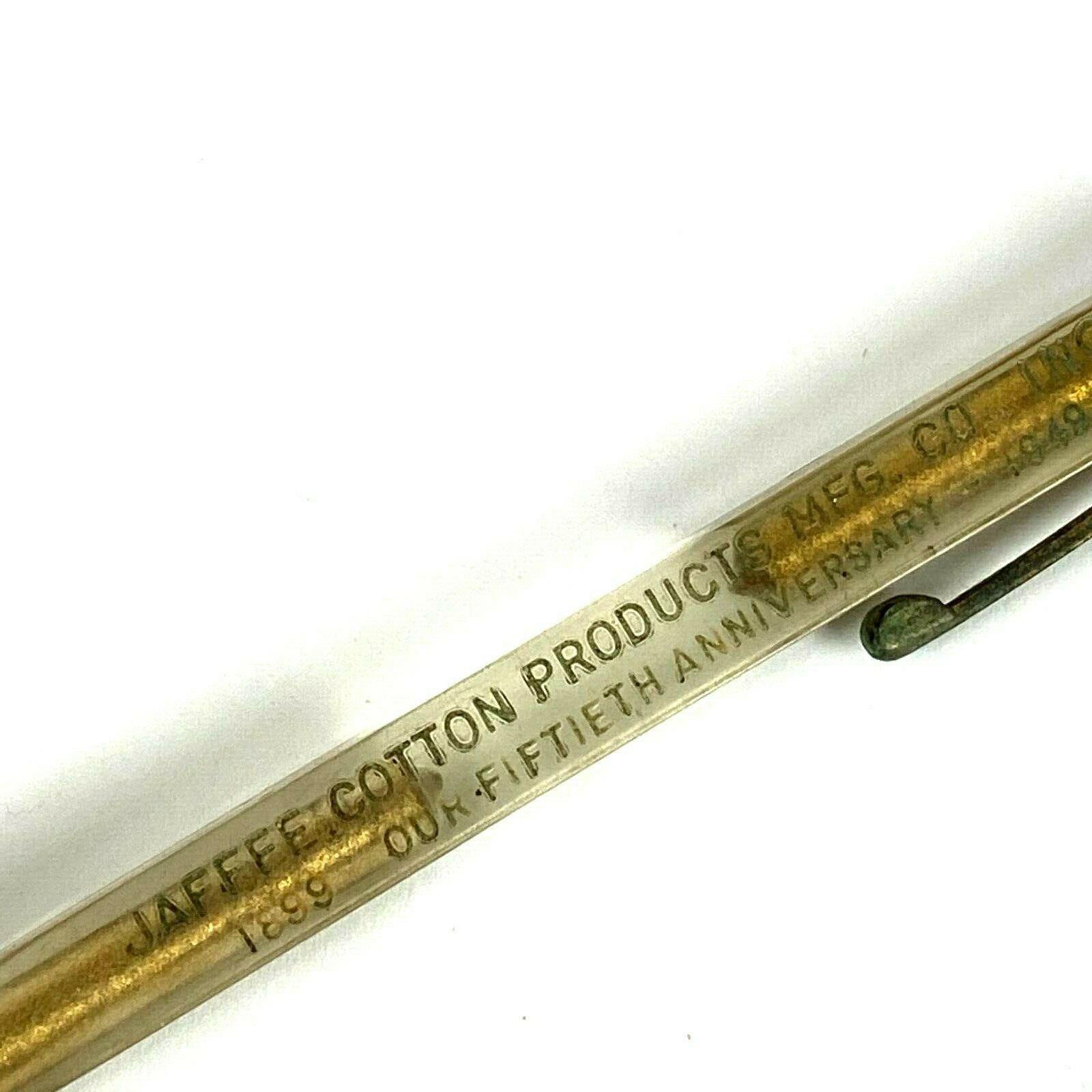 Jaffee Cotton Lucite Mechanical Pencil HA-WI-AN Square Advertising 1949 Vintage