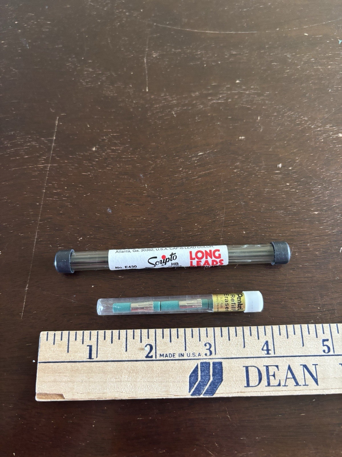 Vintage Office School Supplies Lot Of 2 Scripto Long Lead Pentel Refill Erasers