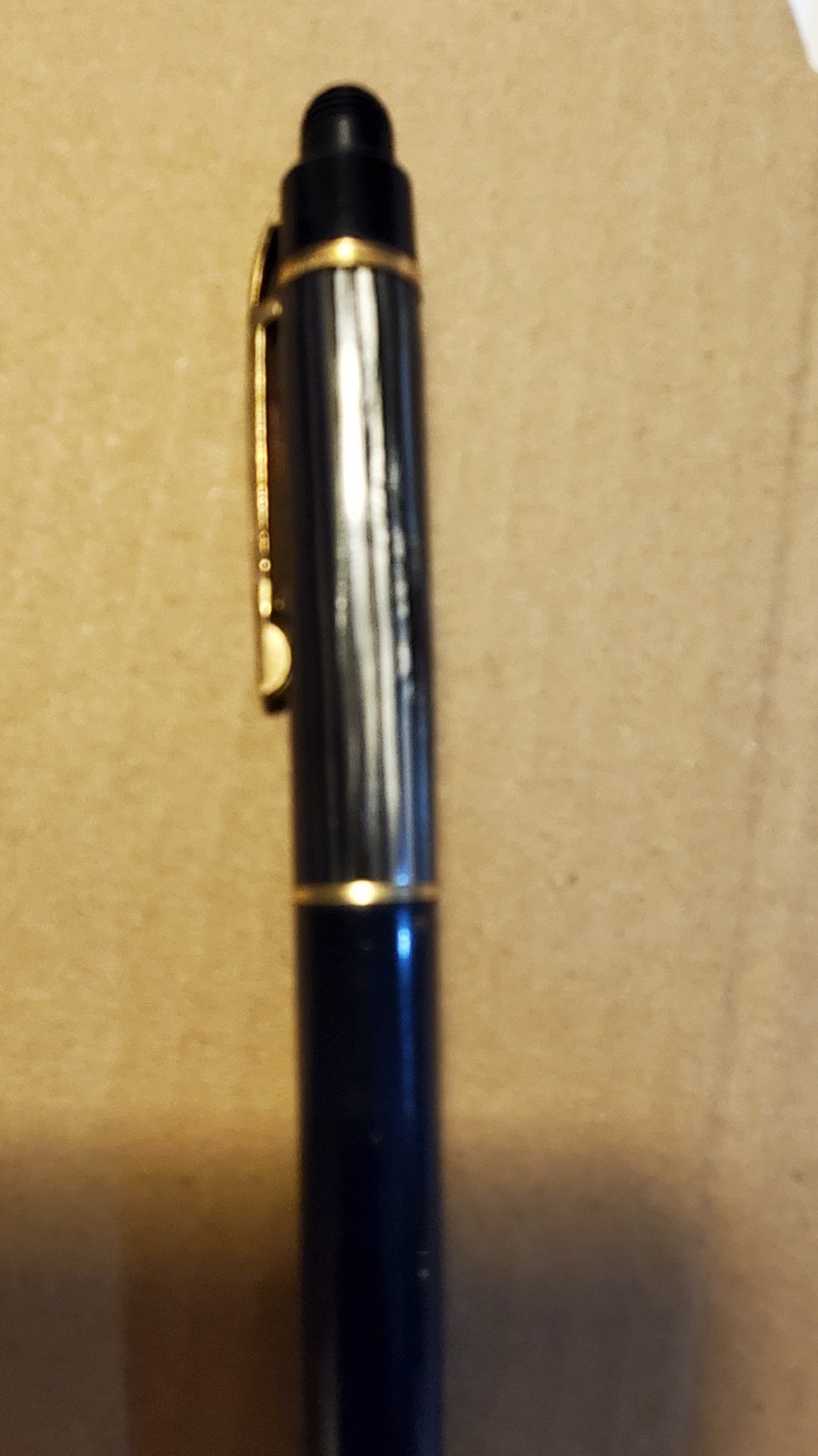 VTG Eversharp Skyline Blk w/Grn Stripe 4-1/2″ Pencil (EV-1)