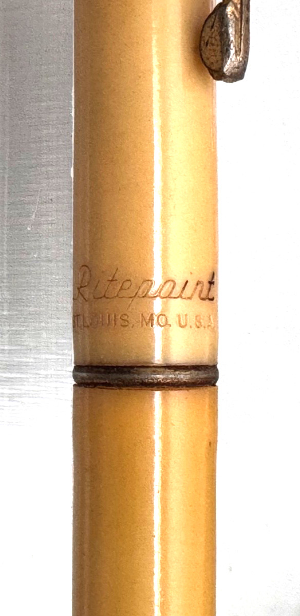 Vtg. Ritepoint Mechanical Pencil Advertisement Gallagher & Burtons White Label