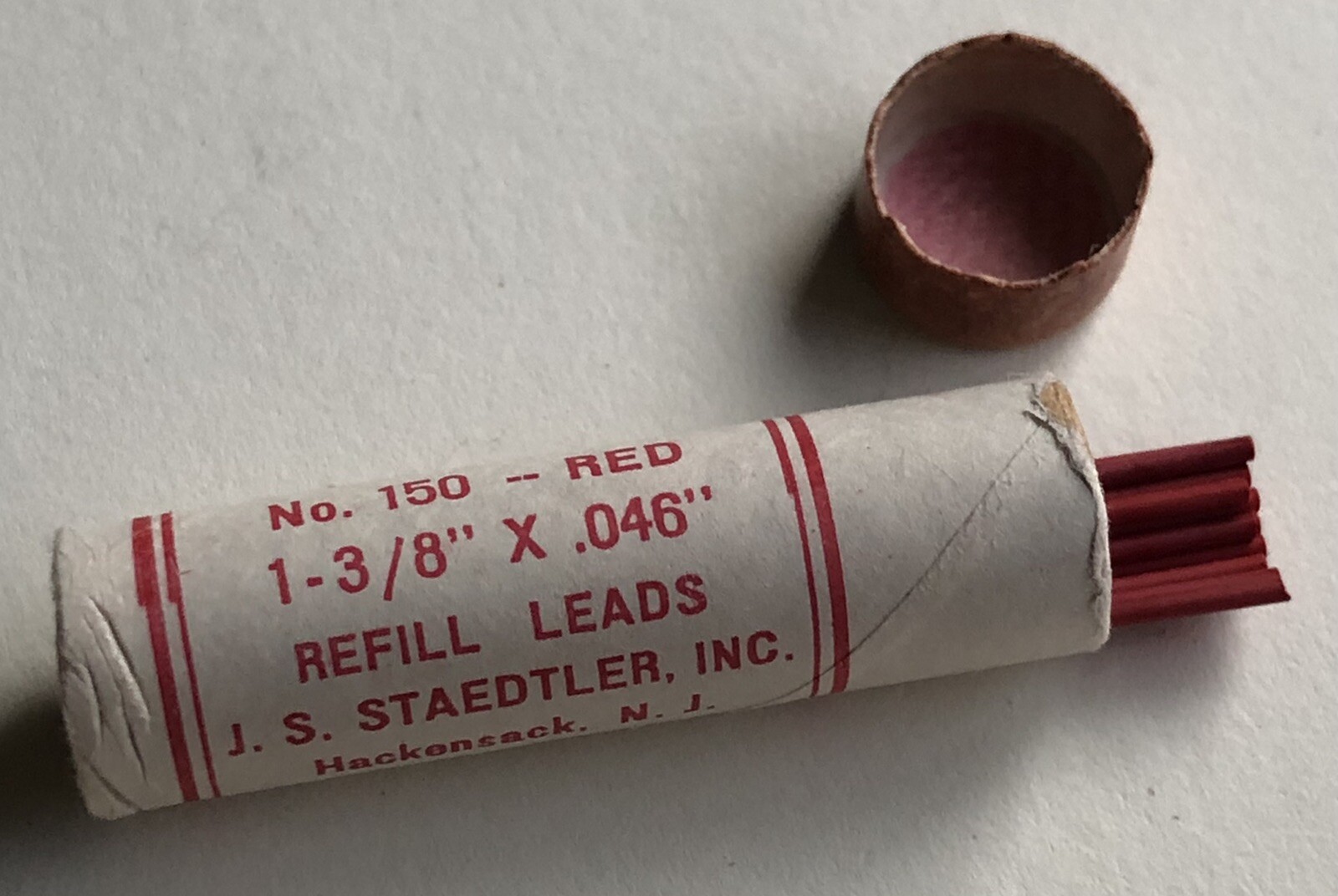 Vintage J. S. Staedtler DIANA Mechanical Pencil Lead RED 1.18mm NOS 12pk USA
