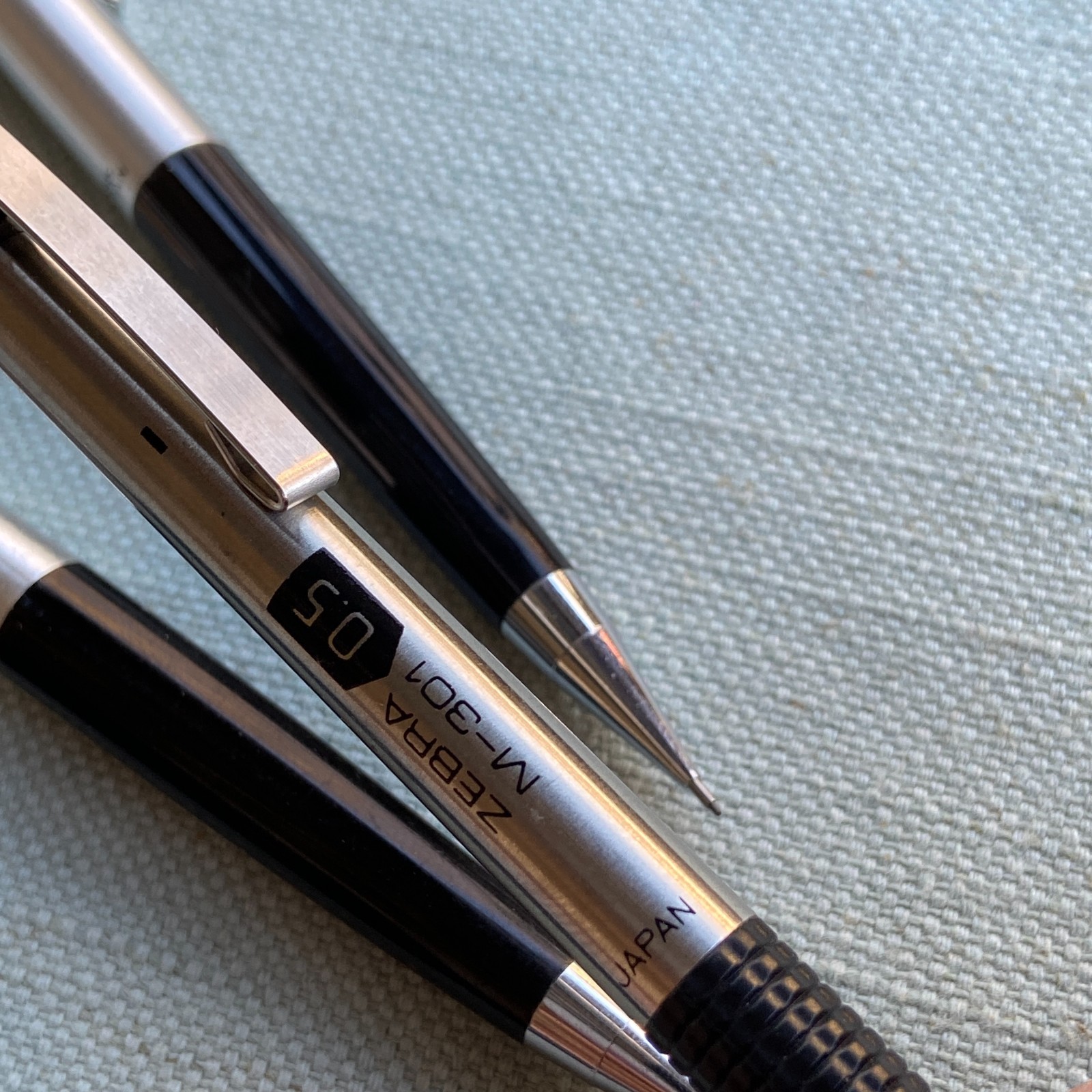Vintage Drafting Pentel 5 S55 Parker Zebra M-301 Pencil 0.5 m/m 4H HB Lead Lot M