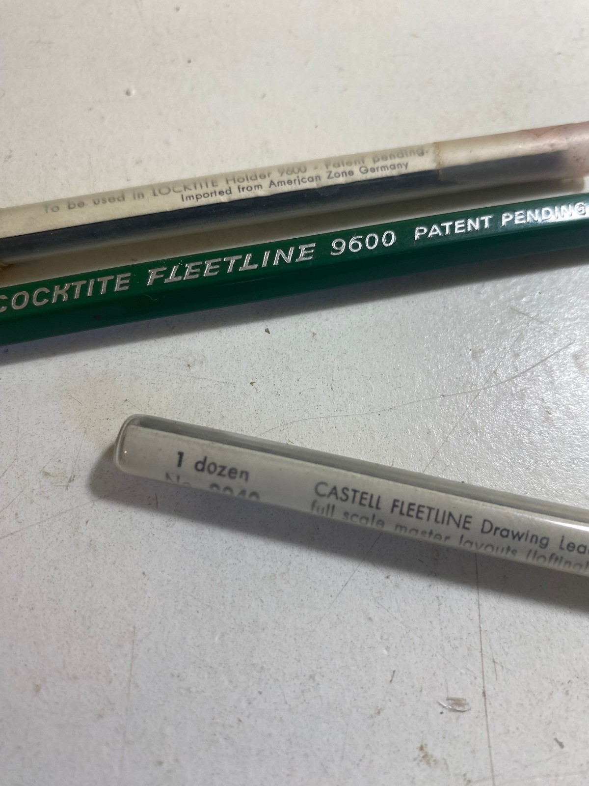 Castell Fleetline Locktite Fleetline 9600 Flat Drawing Leads & Pencil Lot