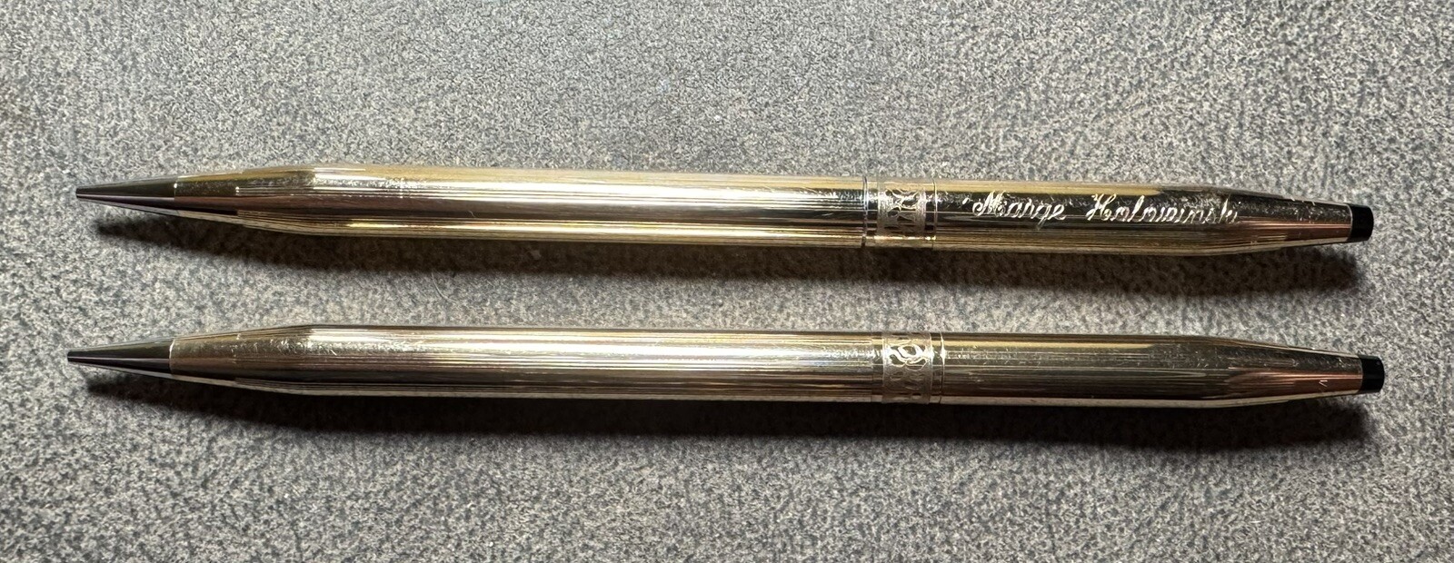 2 CROSS 14K GOLD FILLED 5 3/16” CLIPLESS WOMENS MECHANICAL PENCIL LOT works