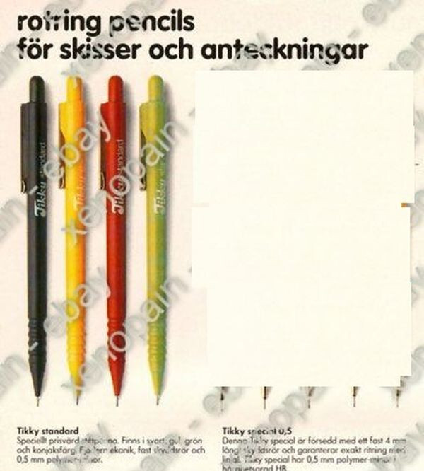 Rotring Tikky Standard – Vintage, NOS – 0.5 – Red, Yellow, Green and Black