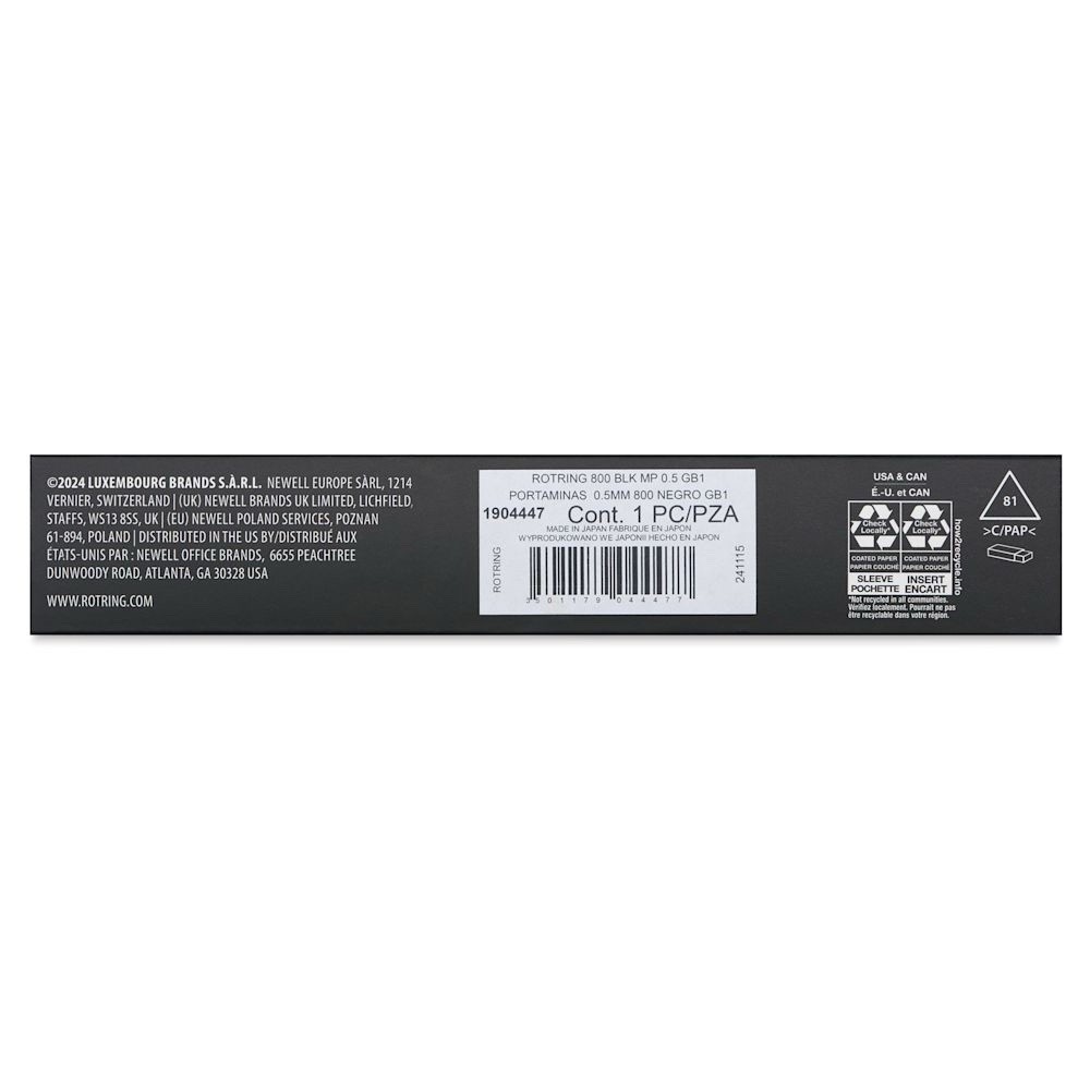 Rotring 800 Mechanical Pencil – Black, 0.5 mm