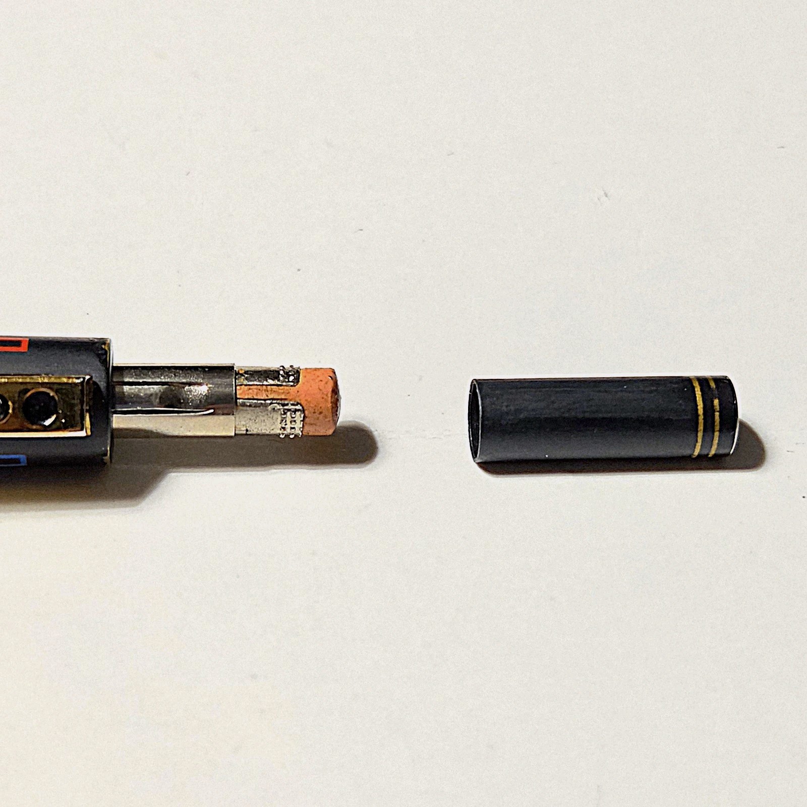 Vintage Yasutomo (Y&C) QuadPoint Mechanical Pen Pencil Black Gold Plated Japan