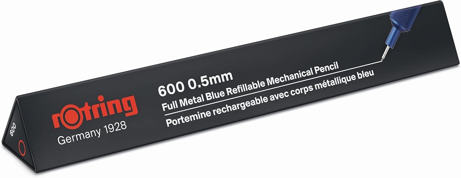 Rotring 600 Mechanical Pencil 0.5 mm, Blue Full-Metal 0.5mm,