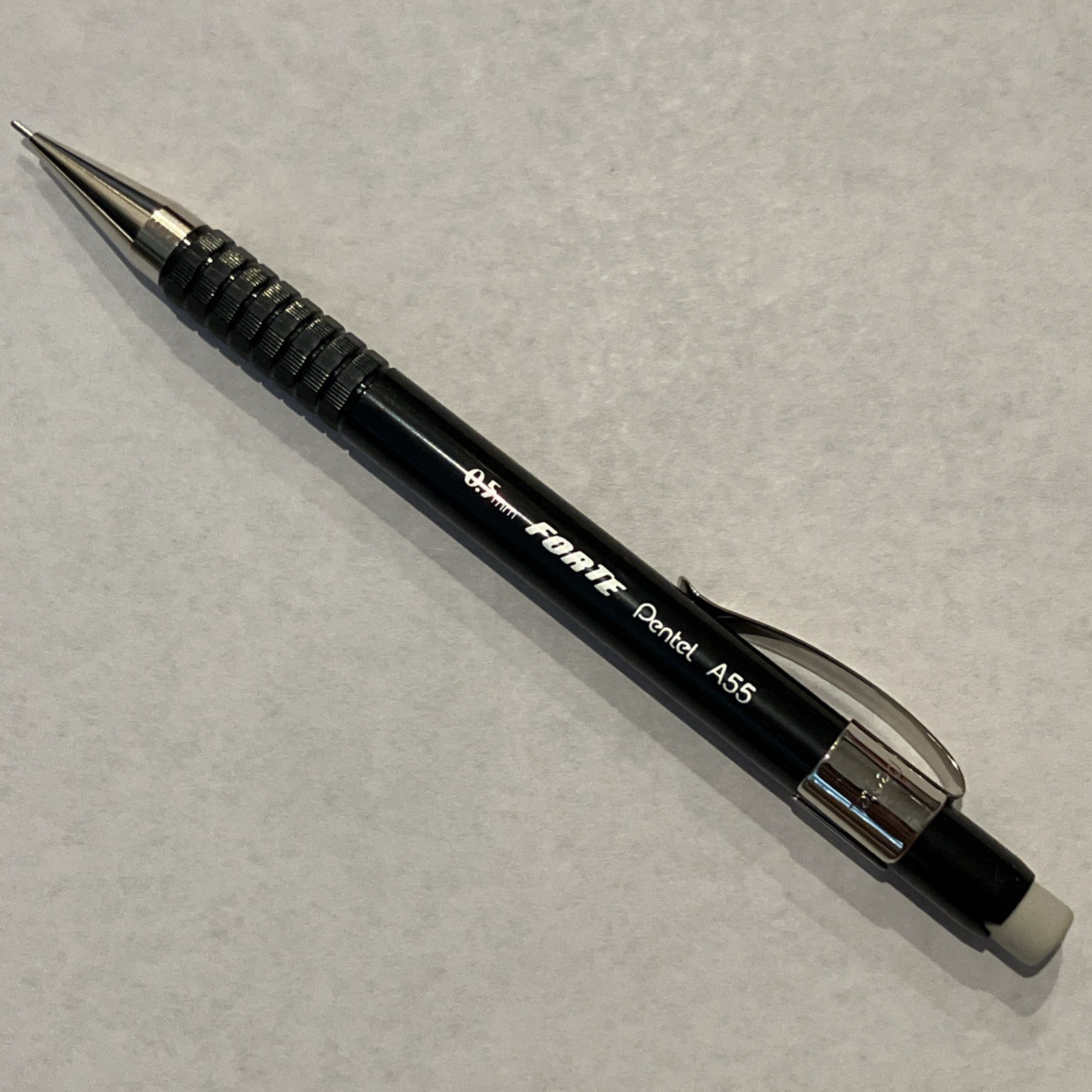 BRAND NEW Vintage Pentel Forte A55 0.5 mm Black Mechanical Pencil RARE