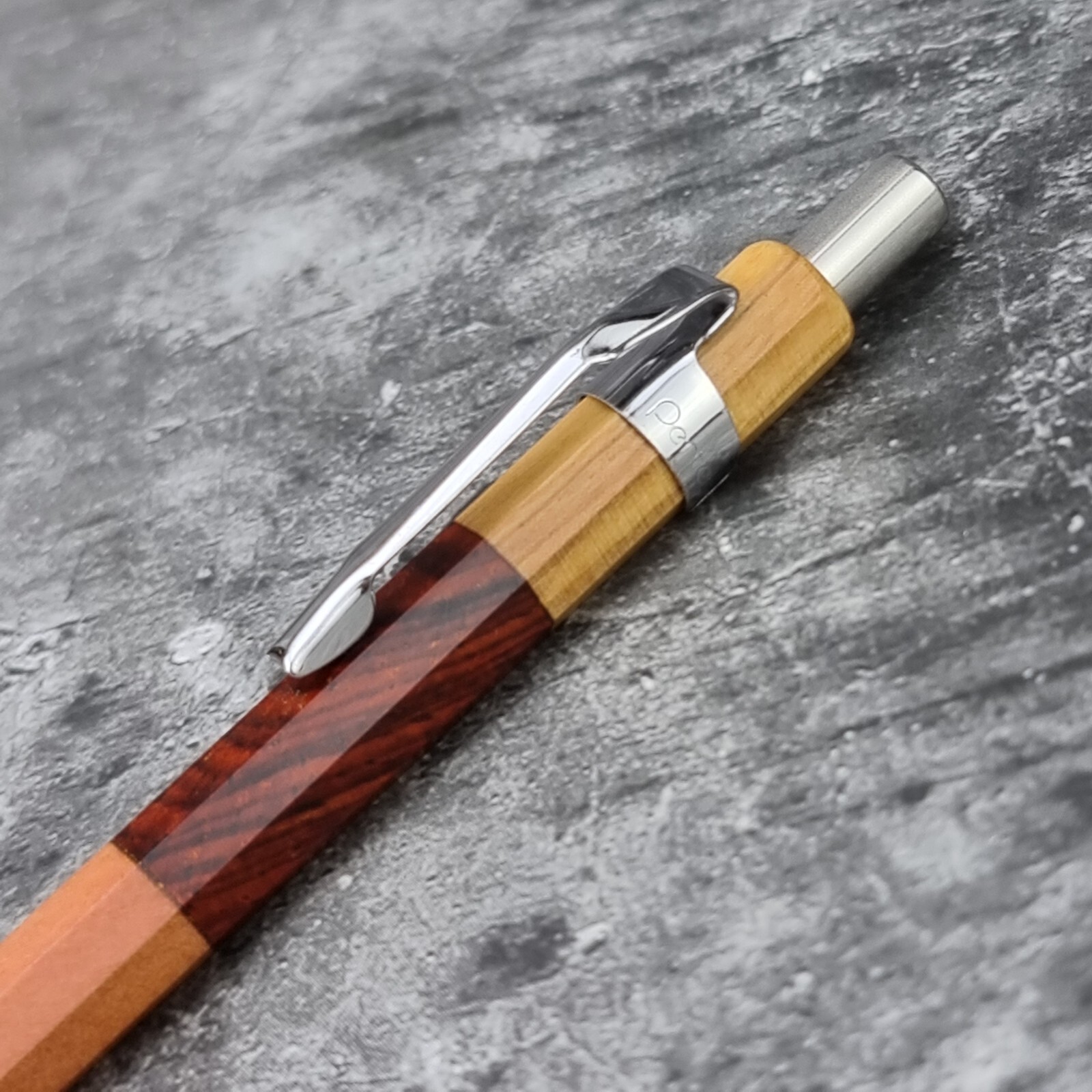 Hand Crafted Pentel P-205 Mechanical Pencil with Octagonal Wood Barrel
