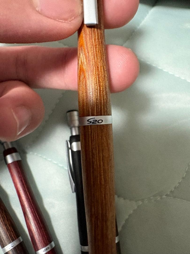 Pilot S20 Mechanical 0.5mm Wooden Barrel Drafting Pencil Set of 5 Japan Used