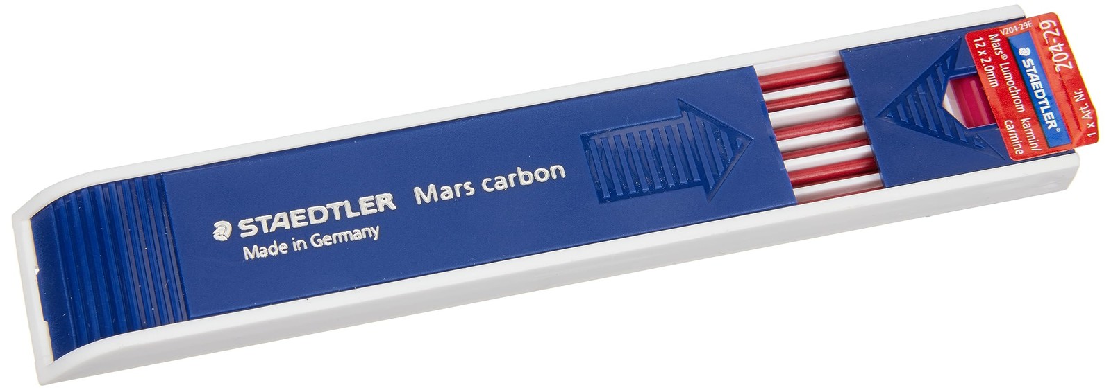 STAEDTLER Mars Lumochrom 204 – Case of 12 Drawing Leads 2 mm Crimson