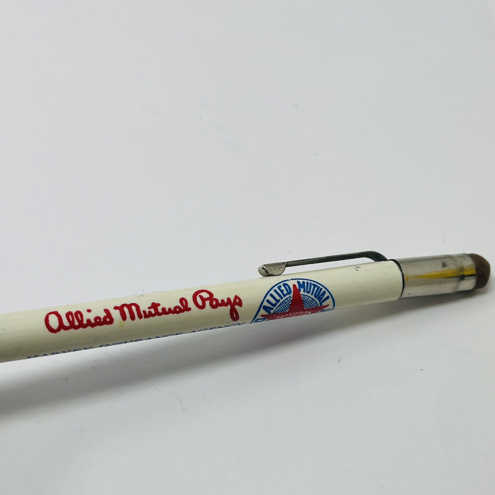 W.C. Harvey Insurance Britt Iowa Scripto Advertising Promo Mechanical Pencil