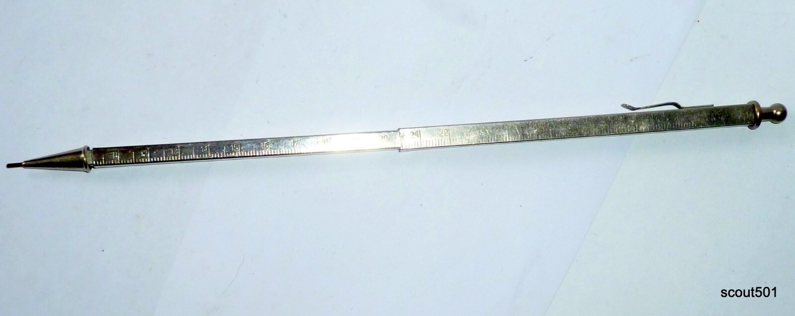Antique 1920s Mechanical Pencil Bellas-Hess Salesmen 12” Ruler Germany NYC
