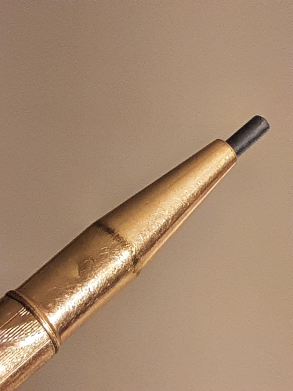Vintage mechanical golf pencil / Gold color / Deco style