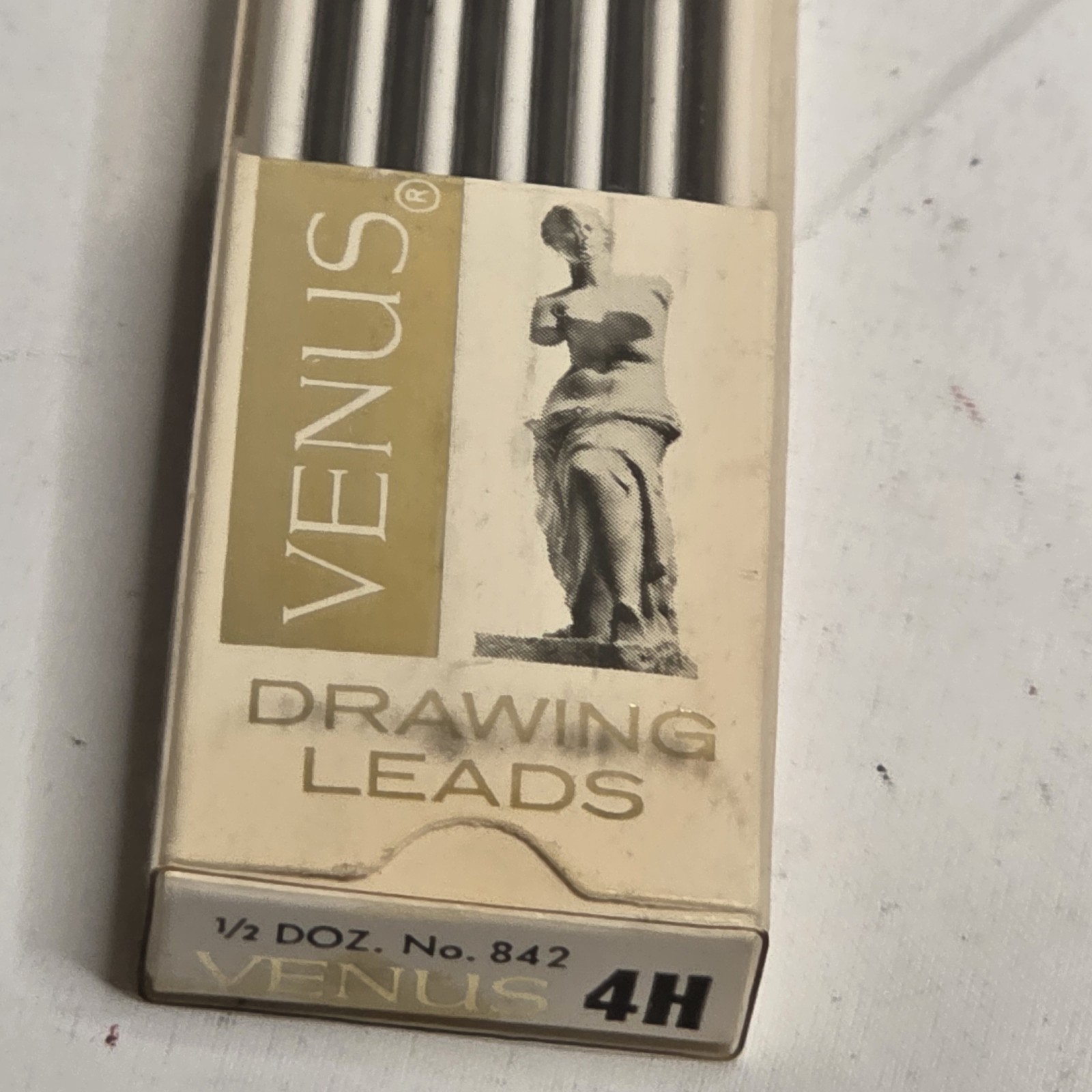 Venus 4H Drawing Leads Vintage Box Of 6 Leads #842 In Original Case