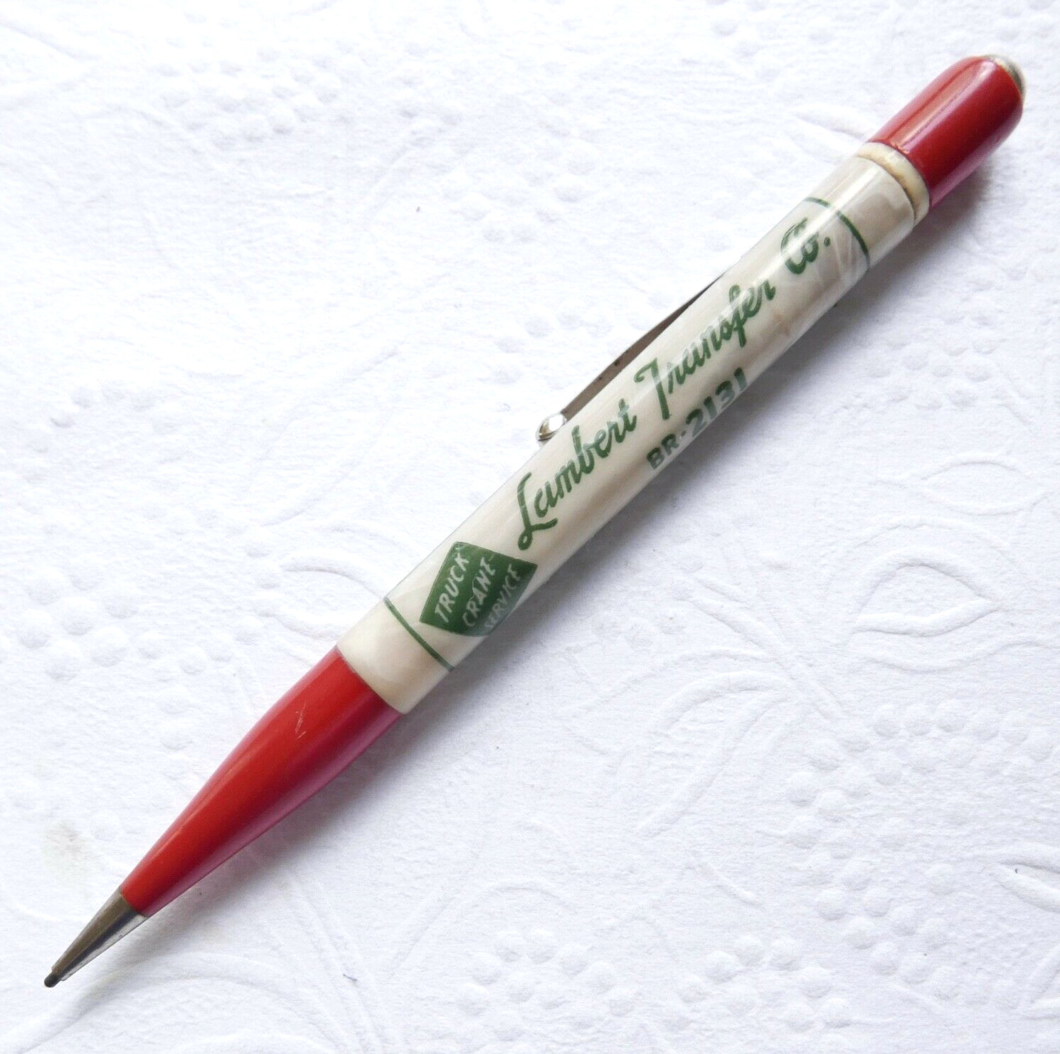 Vintage Redipoint Lambert Transfer Crane Co Advertising Mech Pencil Minnesota G3