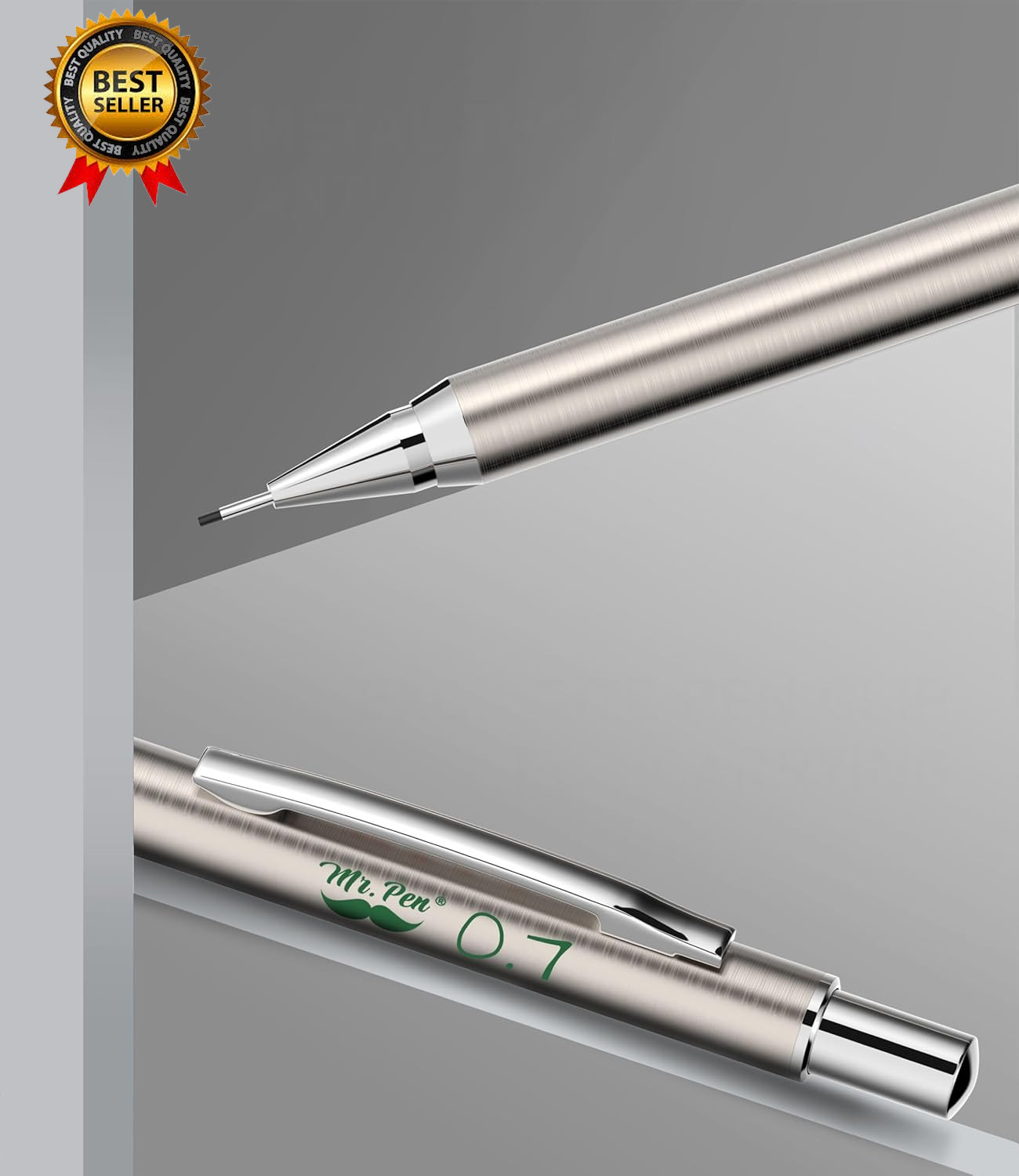 Metal Mechanical Pencil Set with Lead Refills & Erasers 2 Pack 0.7Mm 4X…