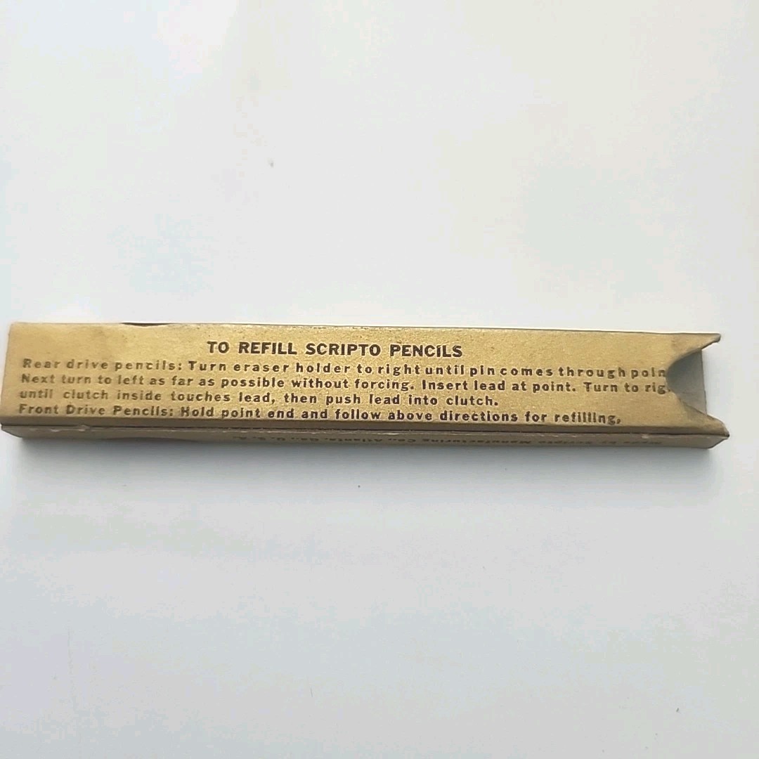 Vintage SCRIPTO Extra Strong Drawing Writing Leads Made in the U.S.A. 6 NO.130