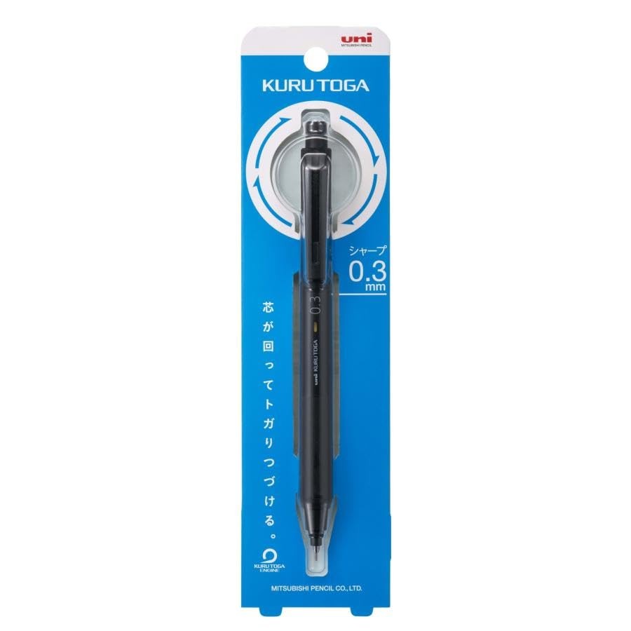 Uni Kurutoga KS 0.3mm Mechanical Pencil Blue M3KS1P.33 HB Leads Sticky Note