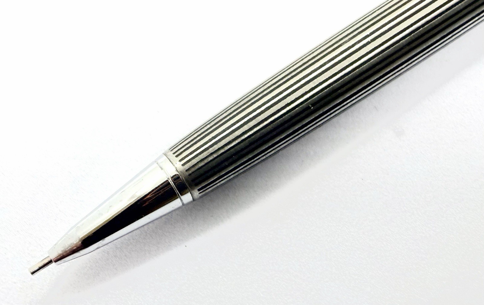NOS pilot Mechanical Pencil Etching black stripes 0.3mm Full Metal etched
