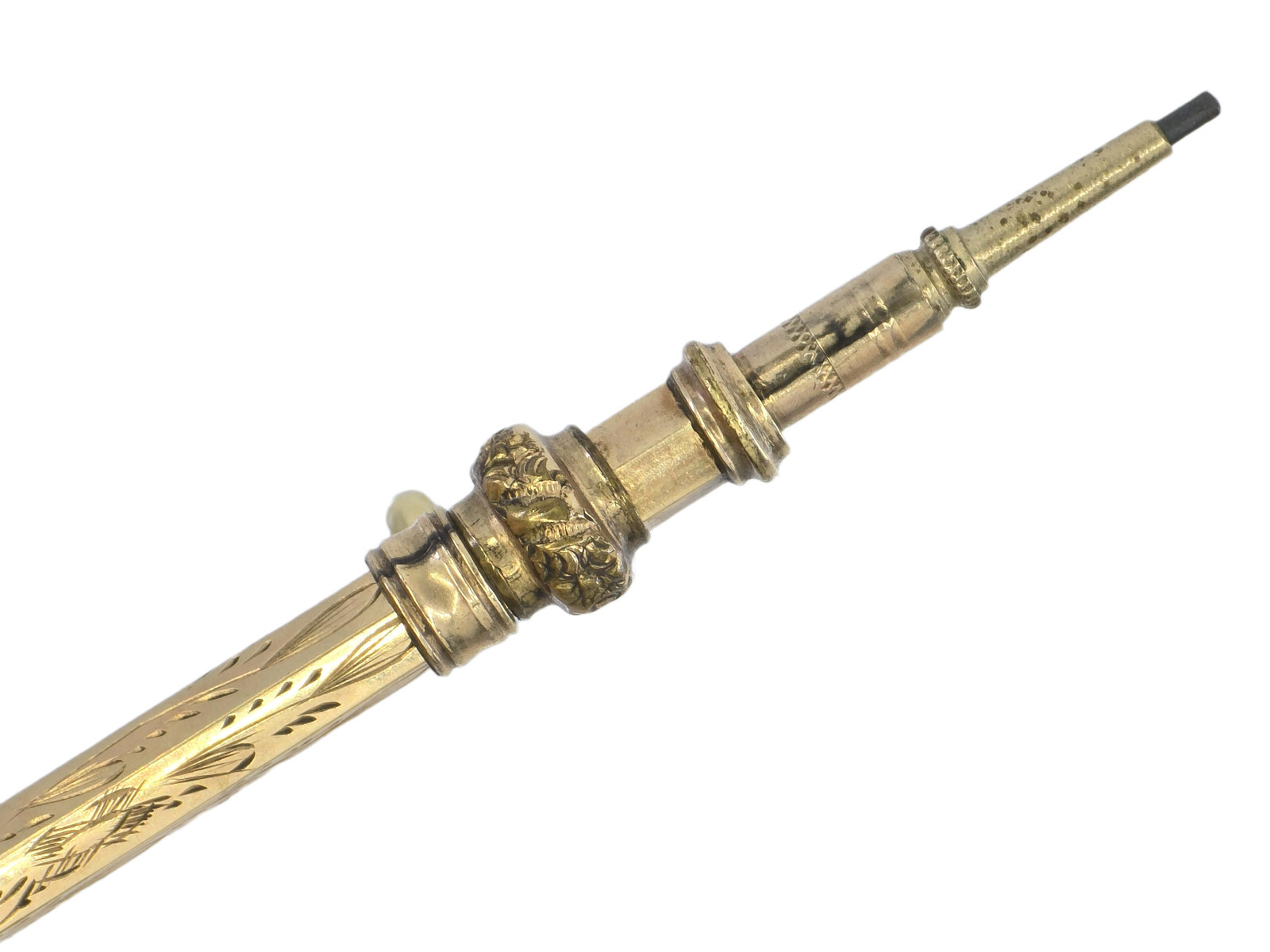 ANTIQUE SOLID 9K GOLD VICTORIAN MECHANICAL PENCIL / TESTED GOLD with XRF MACHINE