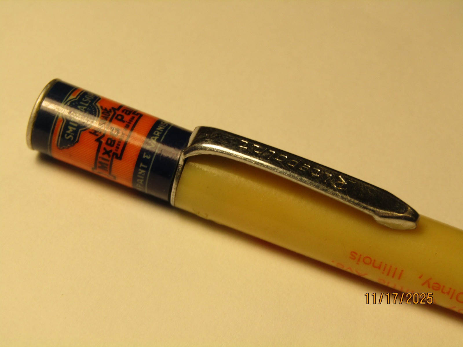Vintage Ritepoint Mechanical Pencil Onley Paint & Wallpaper Smithalsop Can Top