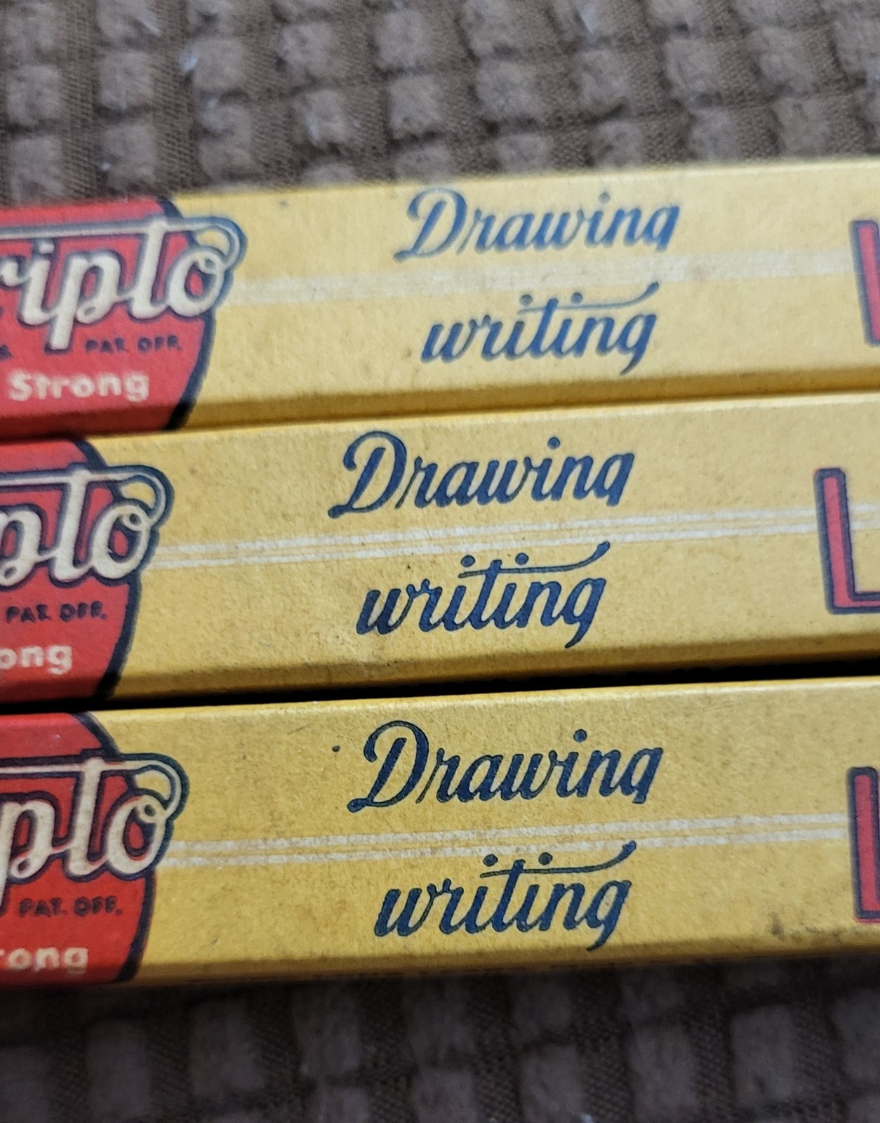 VINTAGE SCRIPTO Extra Strong Drawing Writing Long Lead Black no.130, 133 Red