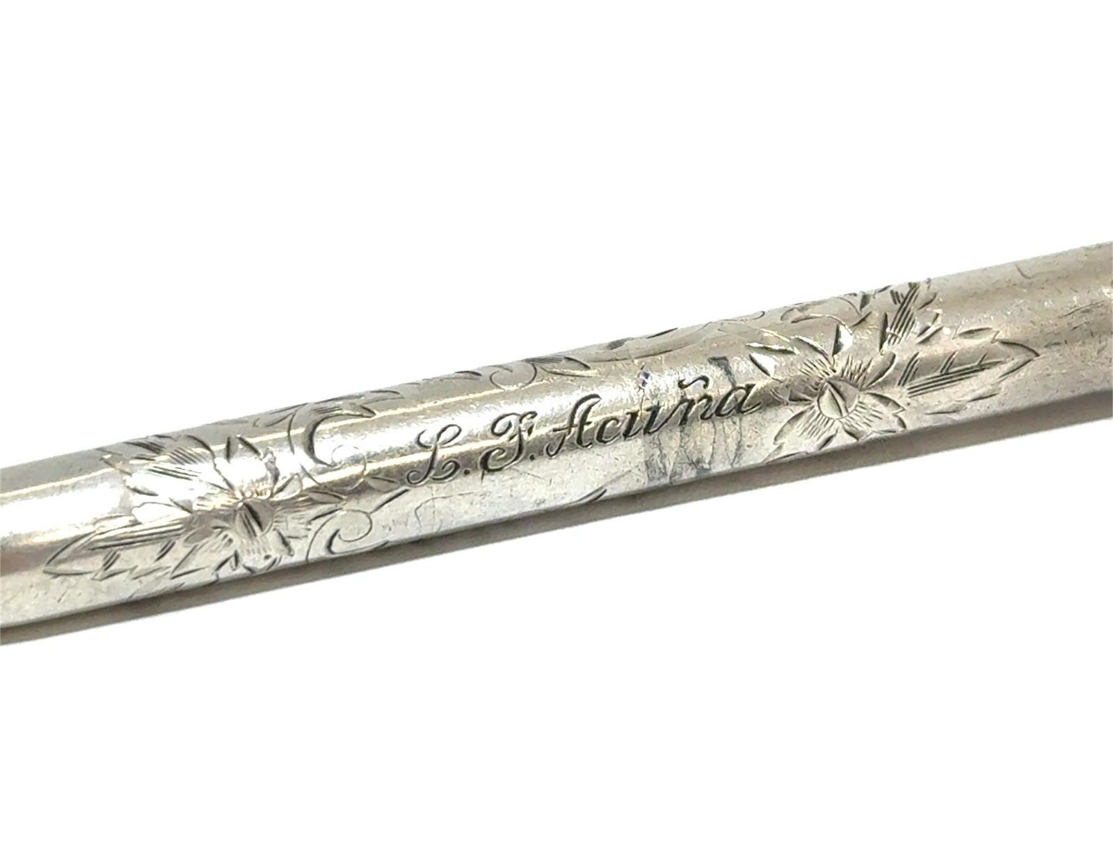 Wahl Eversharp 4” 925 Sterling Silver Mechanical Pencil – Monogrammed – 15.2g