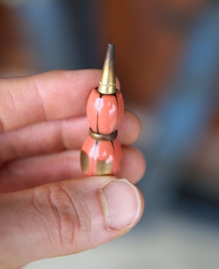 Vintage Mechanical Pencil Art Deco Pink and Gold Miniature RARE