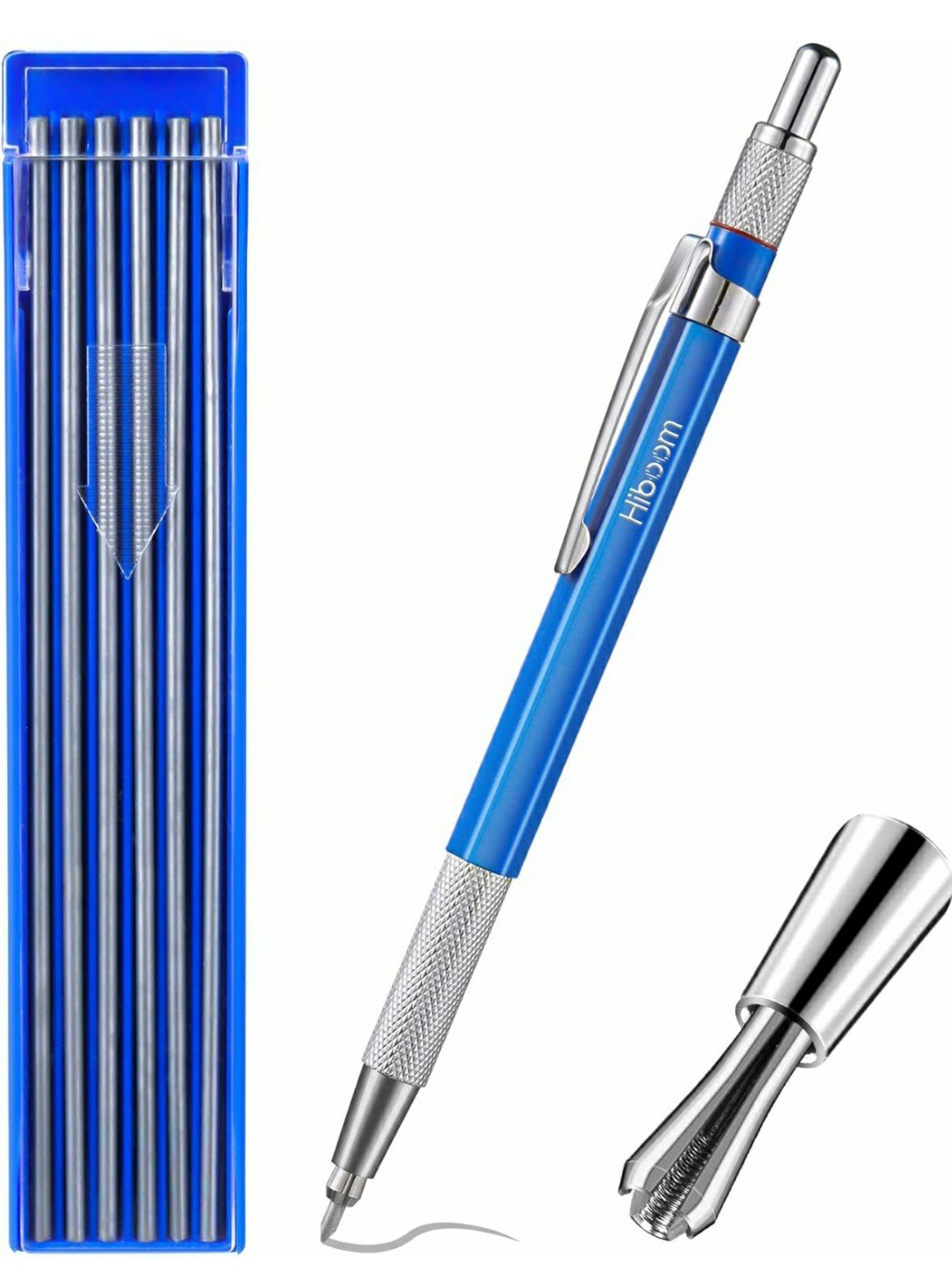 Hiboom Welders Pencil with 12 Pcs Silver Round 1 Count (Pack of 1),