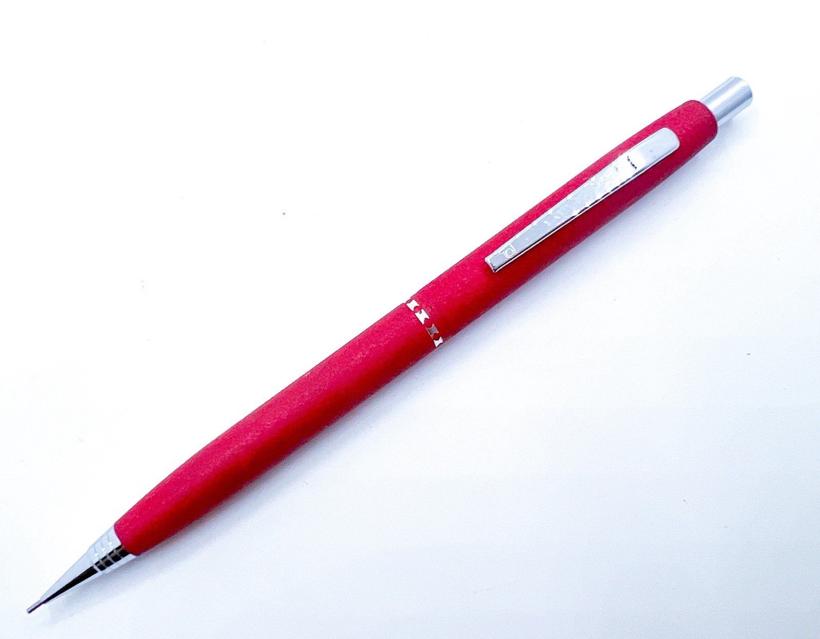 Platinum Mechanical Pencil 0.5 mm Matt Red Push Cap Functional Japan