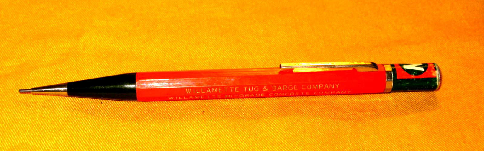 VTG. JUMBO ORANGE/BLACK 76 AUTOPOINT MECHANICAL PENCIL W/1.1 MM LEAD
