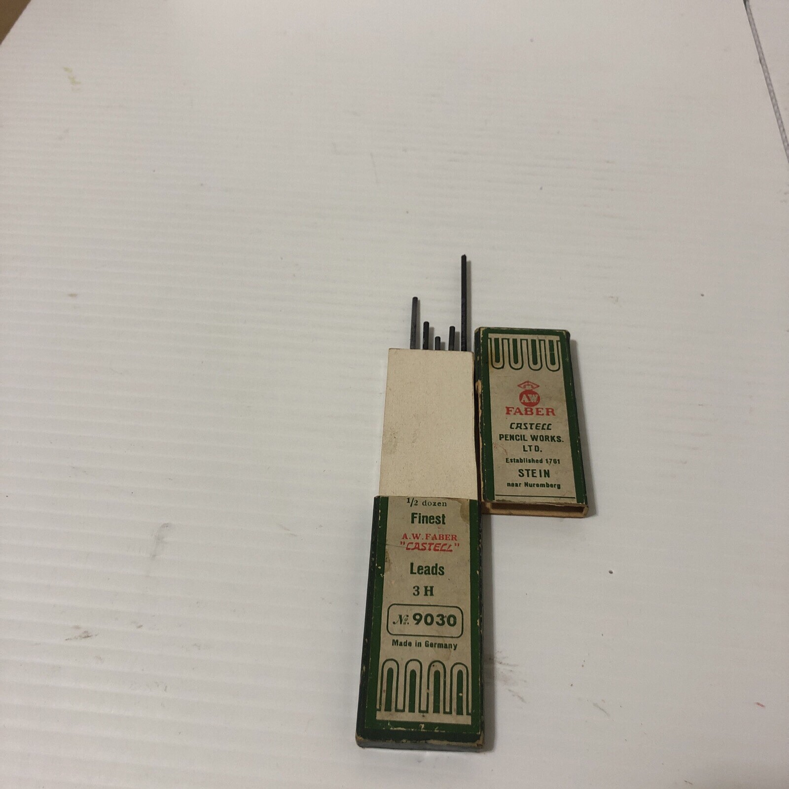VTG A.W Fiber Castell 1/2 Dozen Pencil Leads 3 H #9030 Made In Germany. Rare