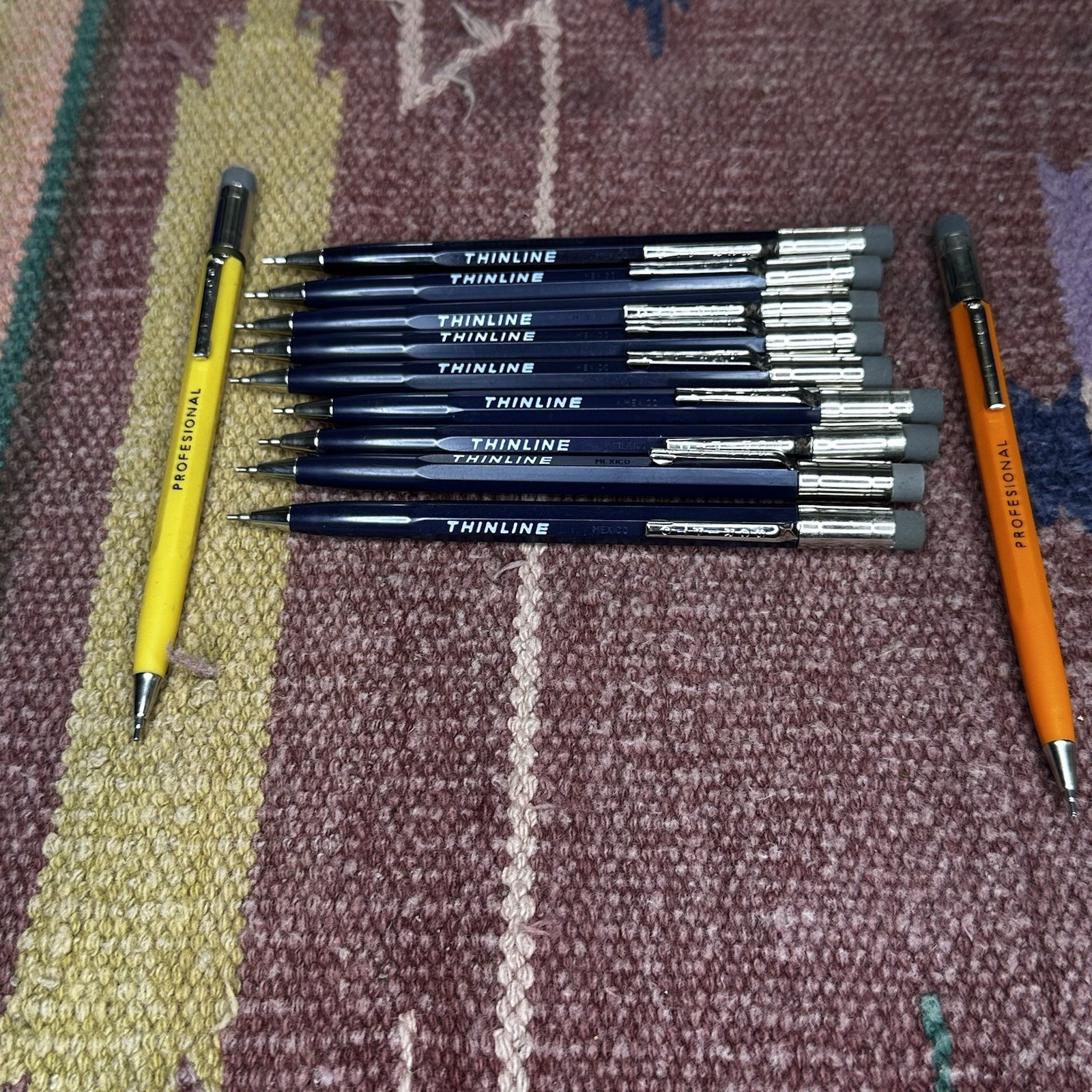 Scripto 60’s mechanical pencils Lot Of 11 Blue Orange Yellow Rare VTG Pencils