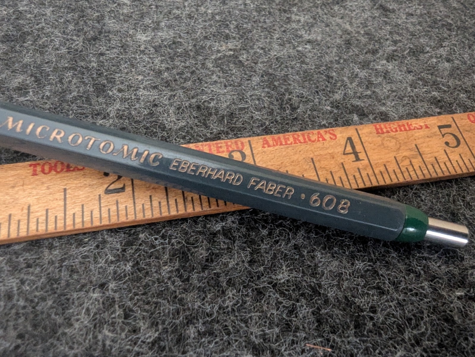 Vintage Eberhard Faber Microtomic 608 Mechanical Pencil Metal USA JM