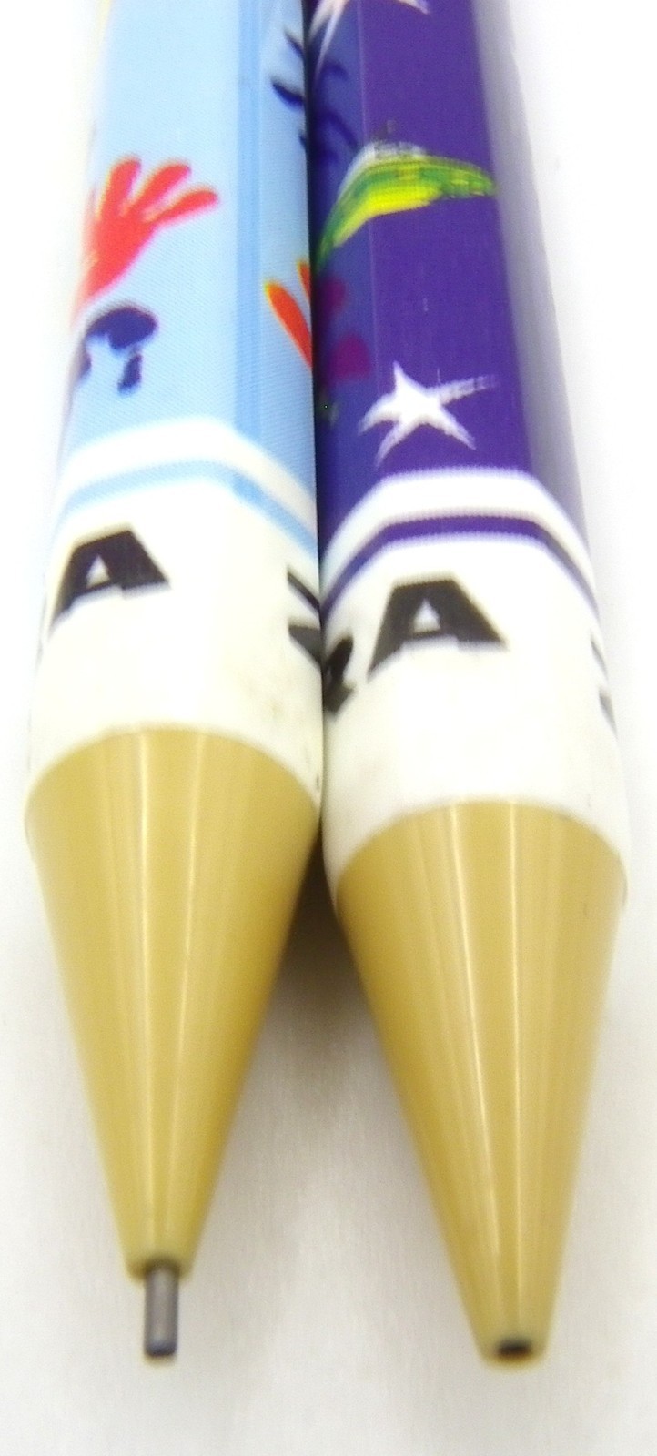 2X Vintage Zebra Cadoozle 0.7mm Mechanical Pencil Crayon Lot Robot UFO Graphic