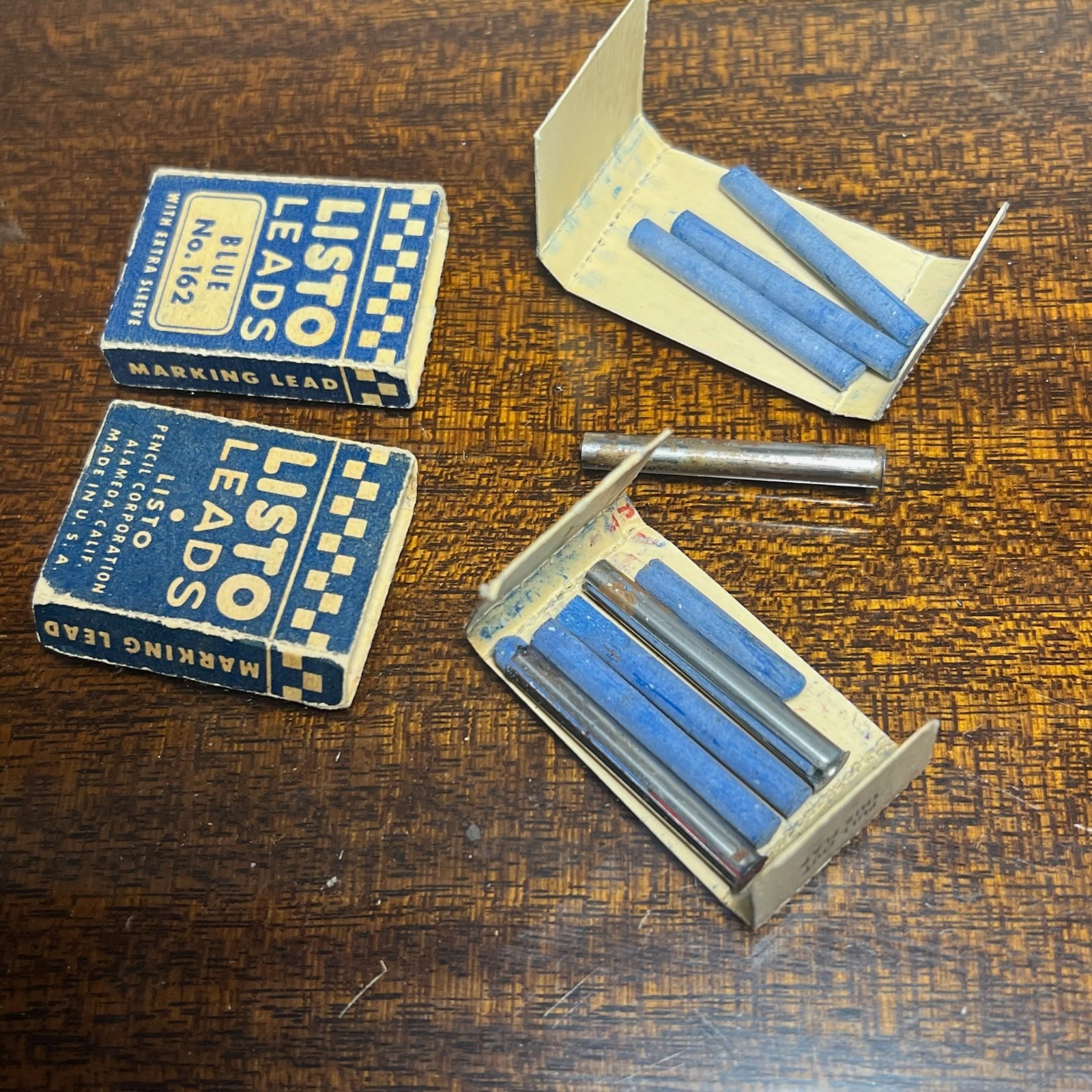 VTG Listo Leads No 162 Marking Lead Lot Blue Green Brown Black Made in USA