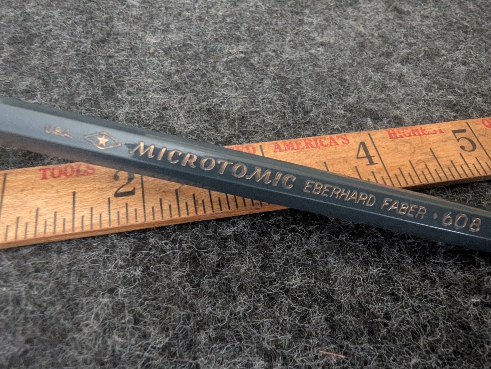 Vintage Eberhard Faber Microtomic 608 Mechanical Pencil Metal USA JM