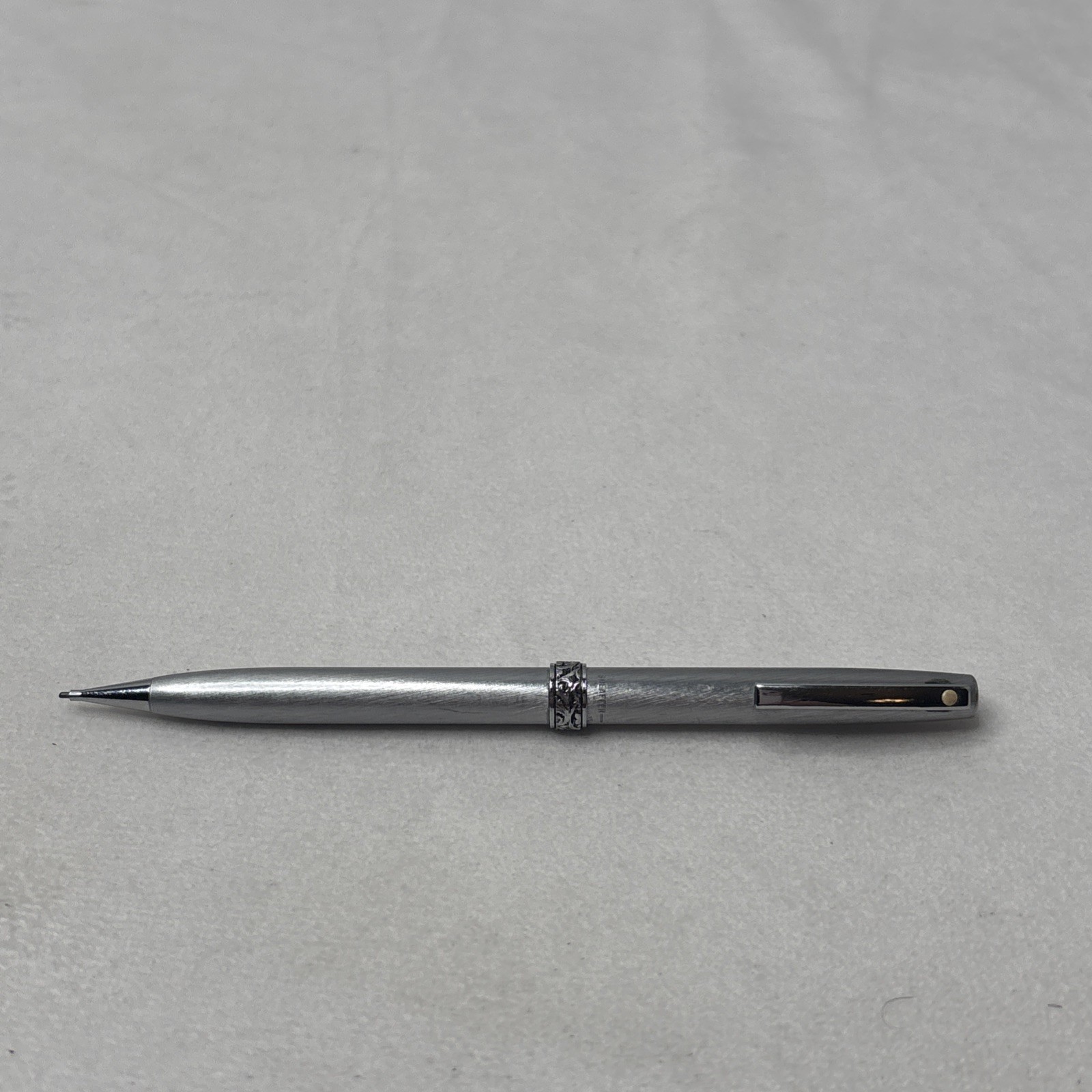 Lady Sheaffer 620 Brushed Chrome .9mm Mechanical Pencil with Florentine Band USA