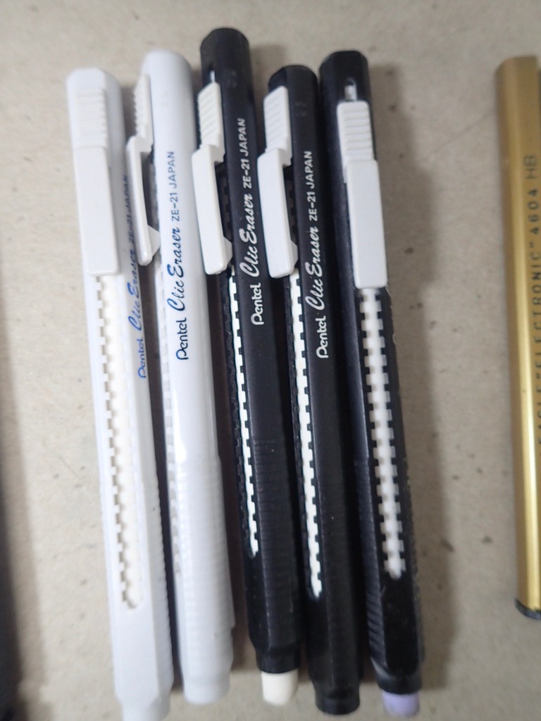 Large Lot Vintage Pencil Lead Holders, Mechanical Pencils & Eraser Pens