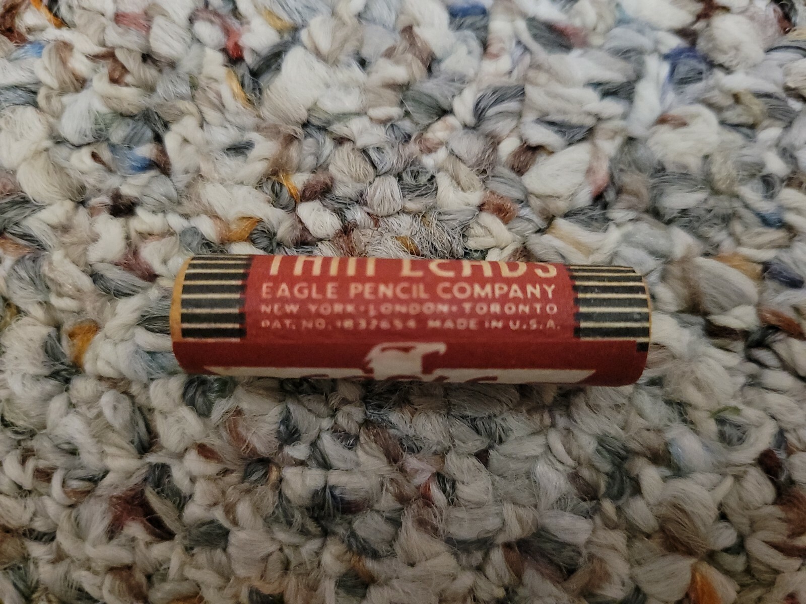 Vintage EAGLE Pencil Company HB BLACK NOS Wood Tube 18 piece Thin Lead USA