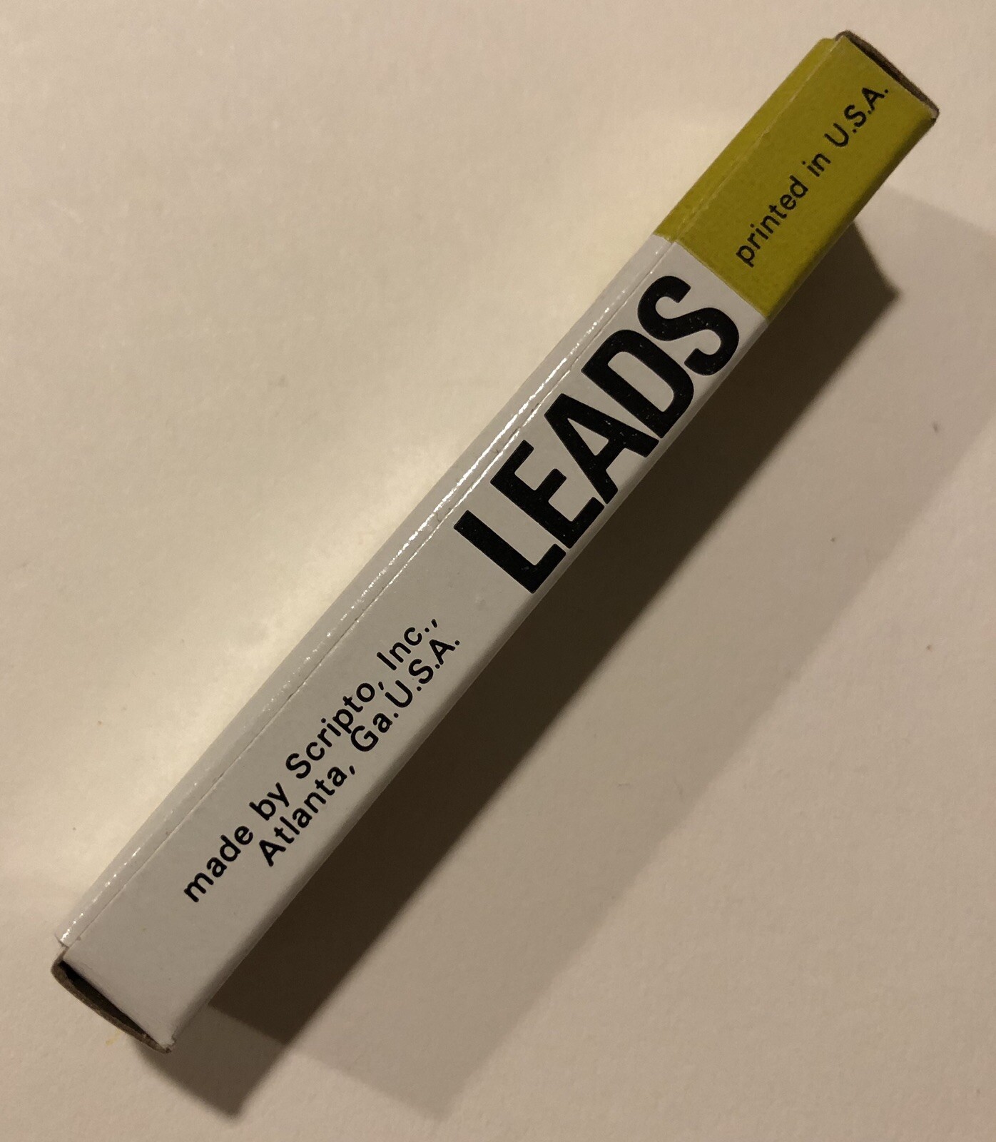 Vintage Scripto Thick Yellow 3mm NOS Marking Pencil Lead 4 Pack USA