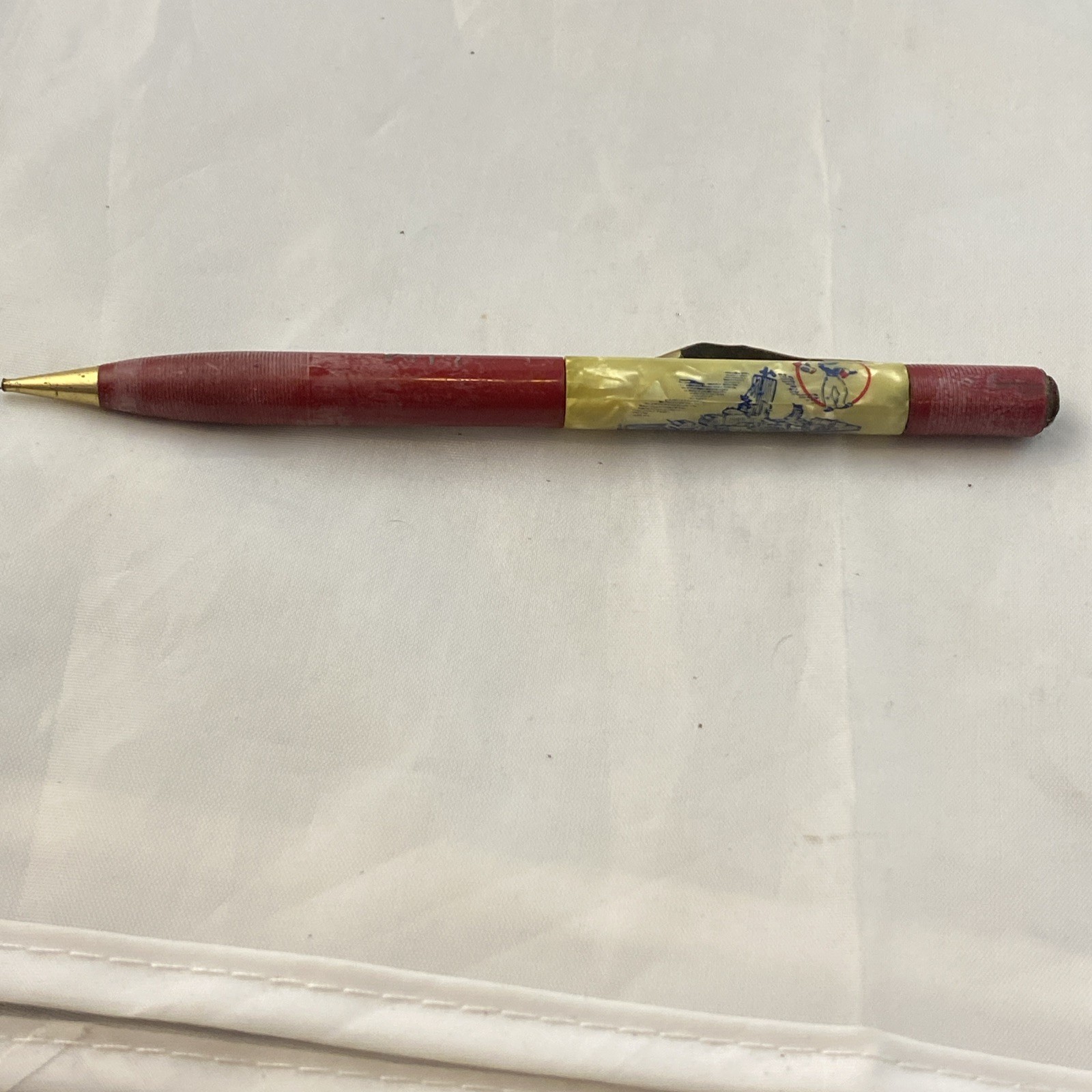 Sheaffer Pearlie Utility Red & Pearl Fineline USS Volelgesang DD-862 Pencil