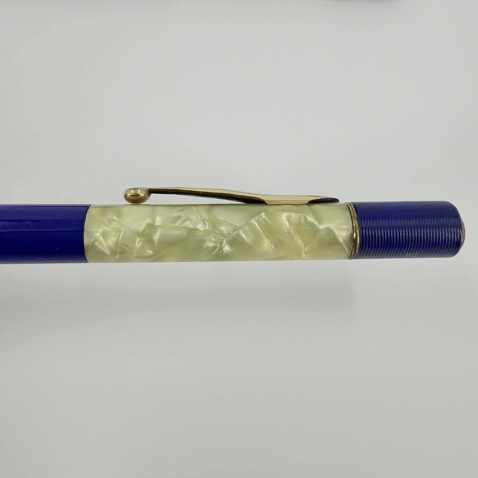 Vintage SHEAFFER’S Pearl Marbled Blue, Black Gold Clip Mechanical Pencils ￼