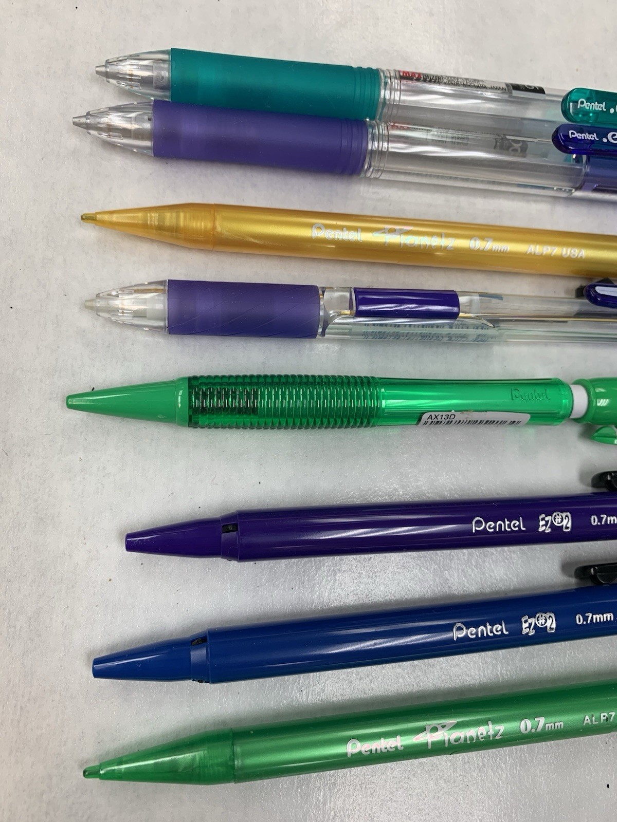 Vintage Lot of Pentel Mechanical Pencils 8pcs ALP7 AX17 AX13 AZ125 PD147 AZ125