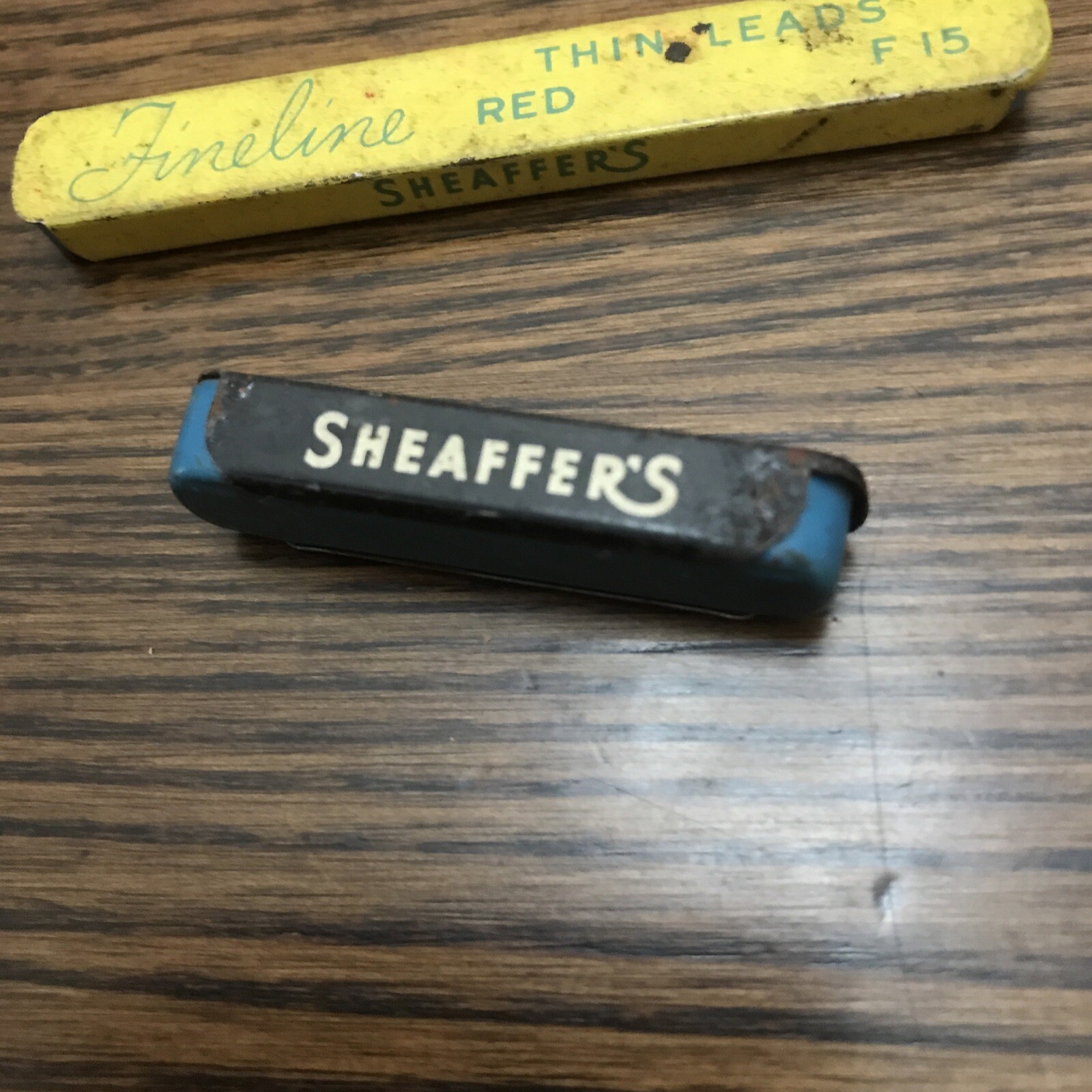 Shaeffer’s Fineline Red Thin Leads F15 & Med Black HB Mechanical Pencil Vintage